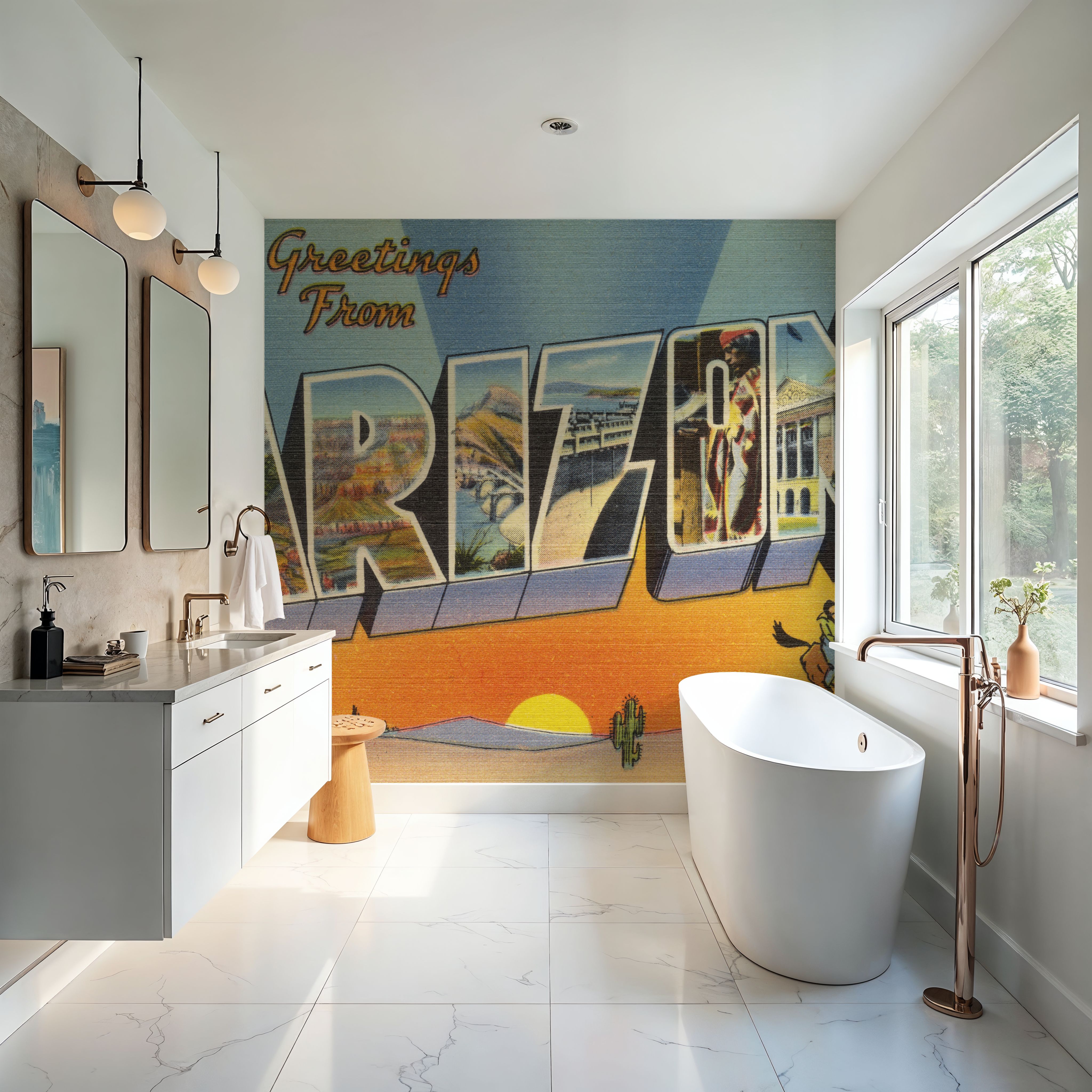 Greetings from Arizona - Screenprint Postcard