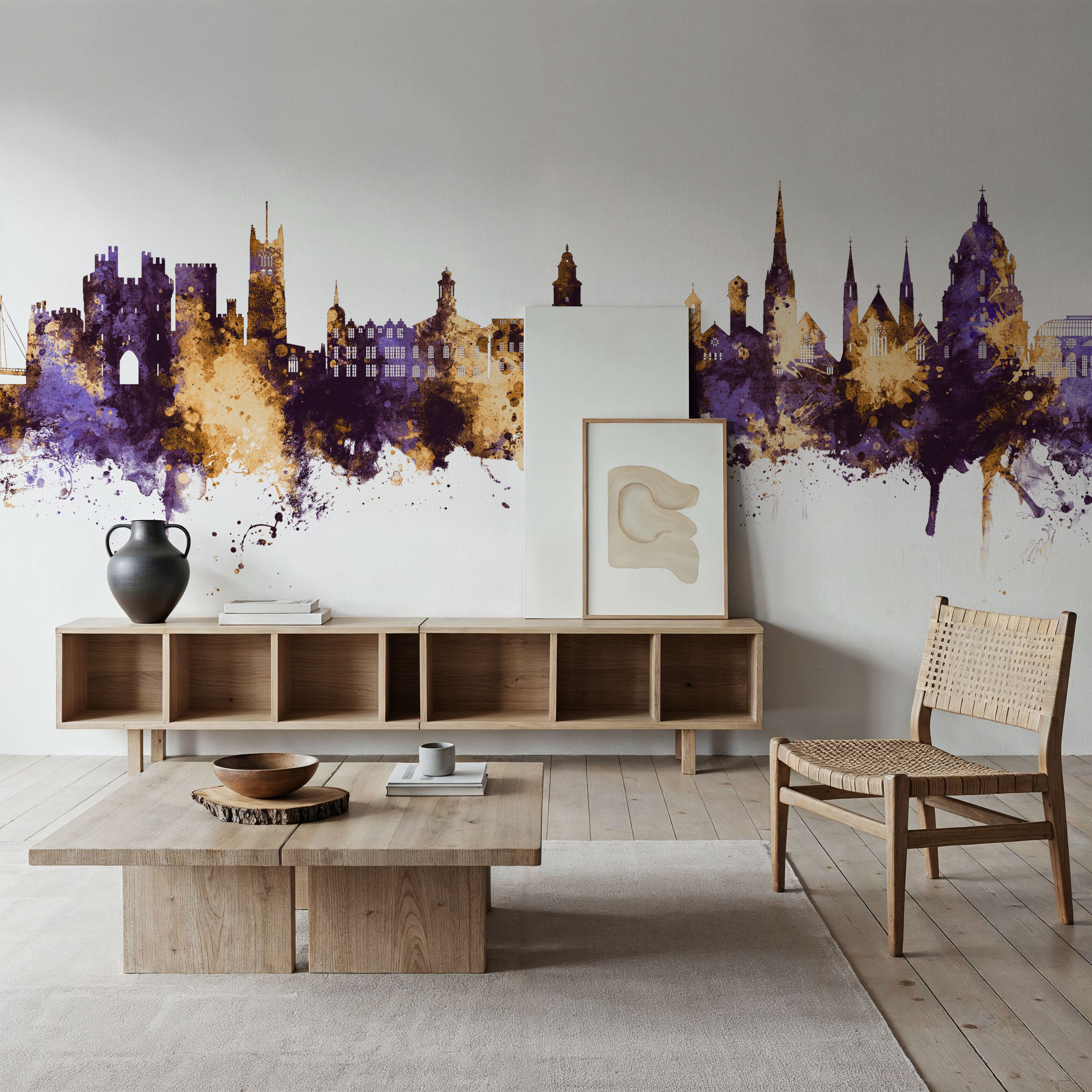 Lancaster England Skyline Purple & Gold