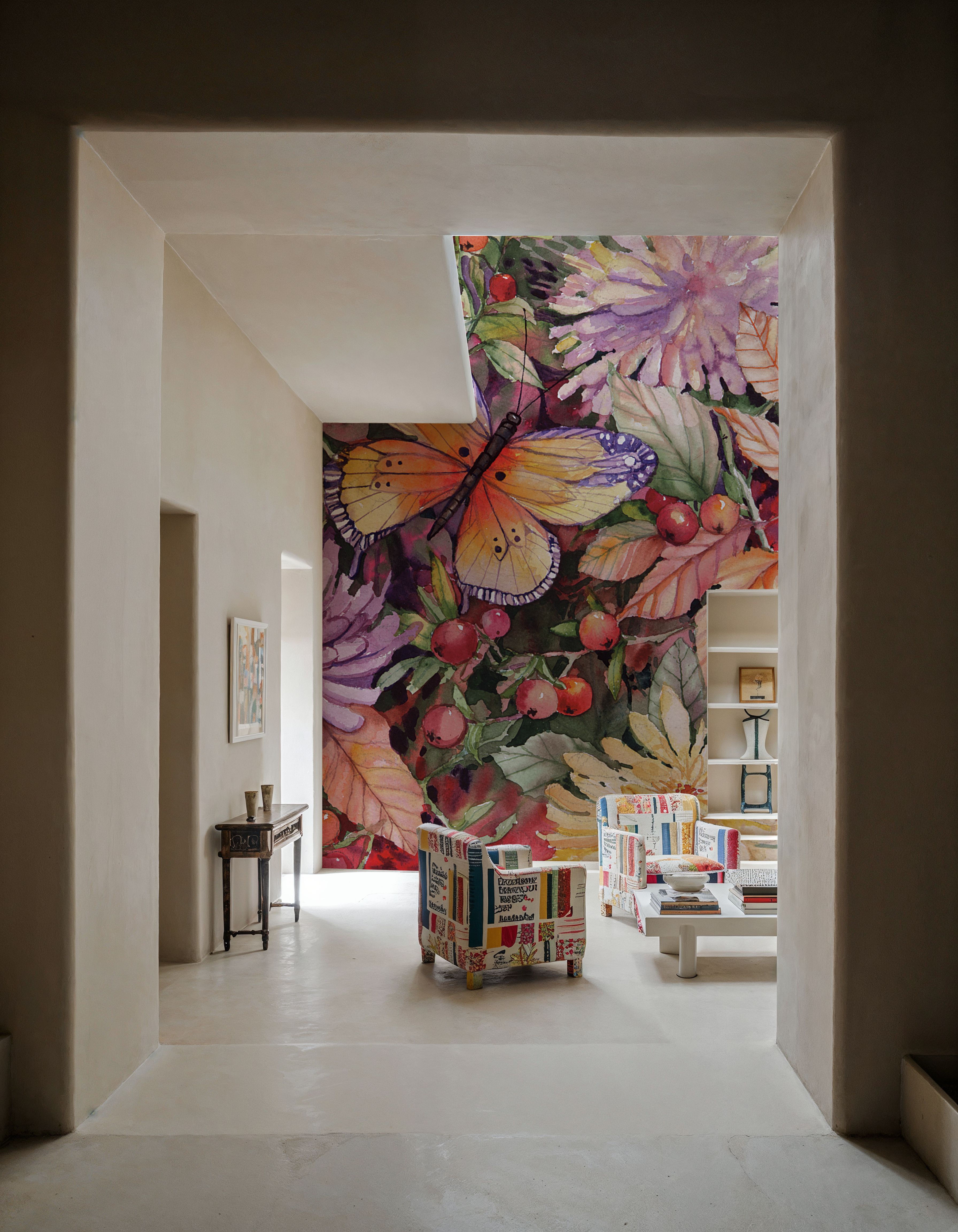 Butterfly and Dahlia