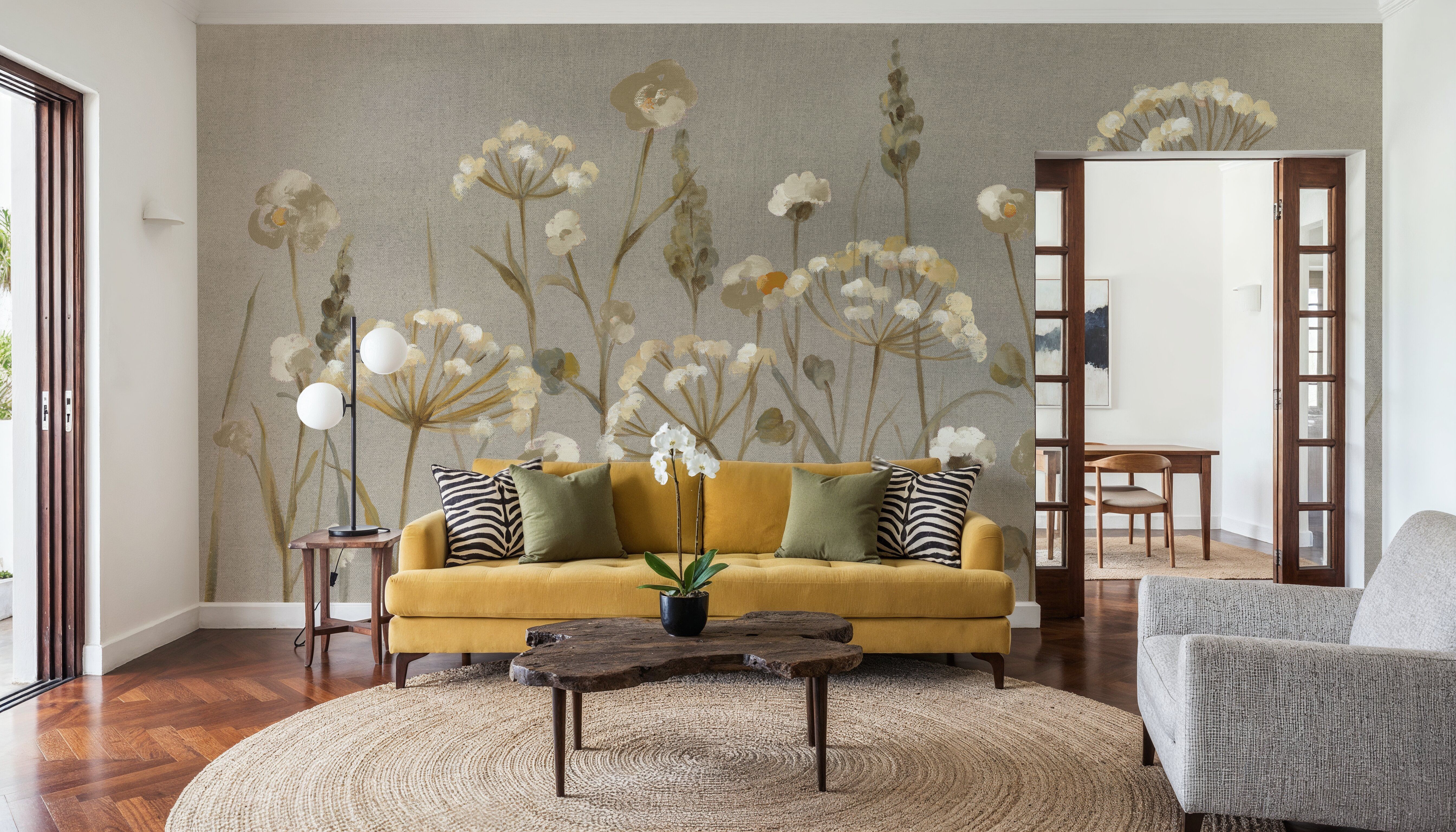 Delicate Garden Neutral Canvas