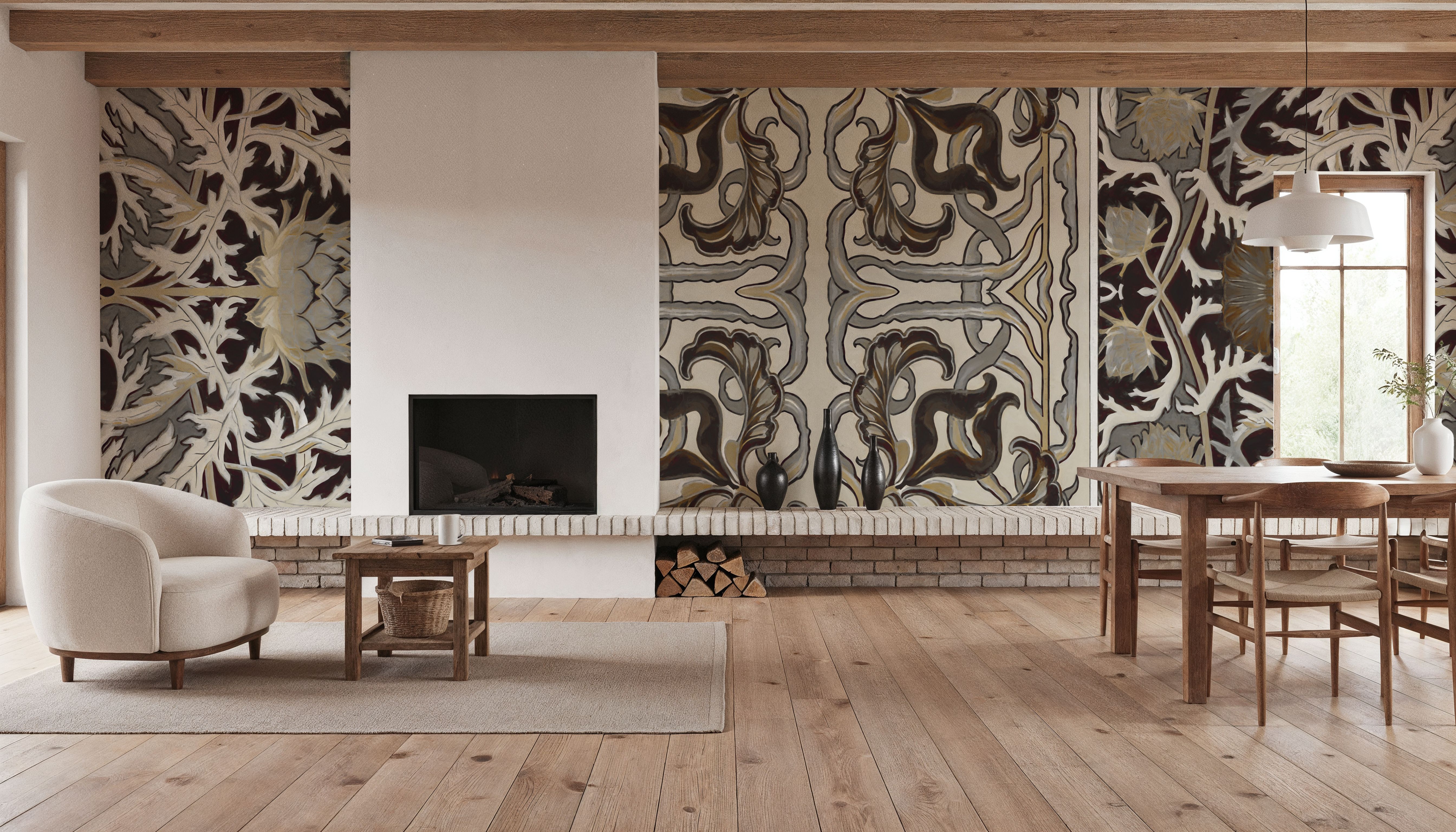 Iris & Thistle Ornament, Earth