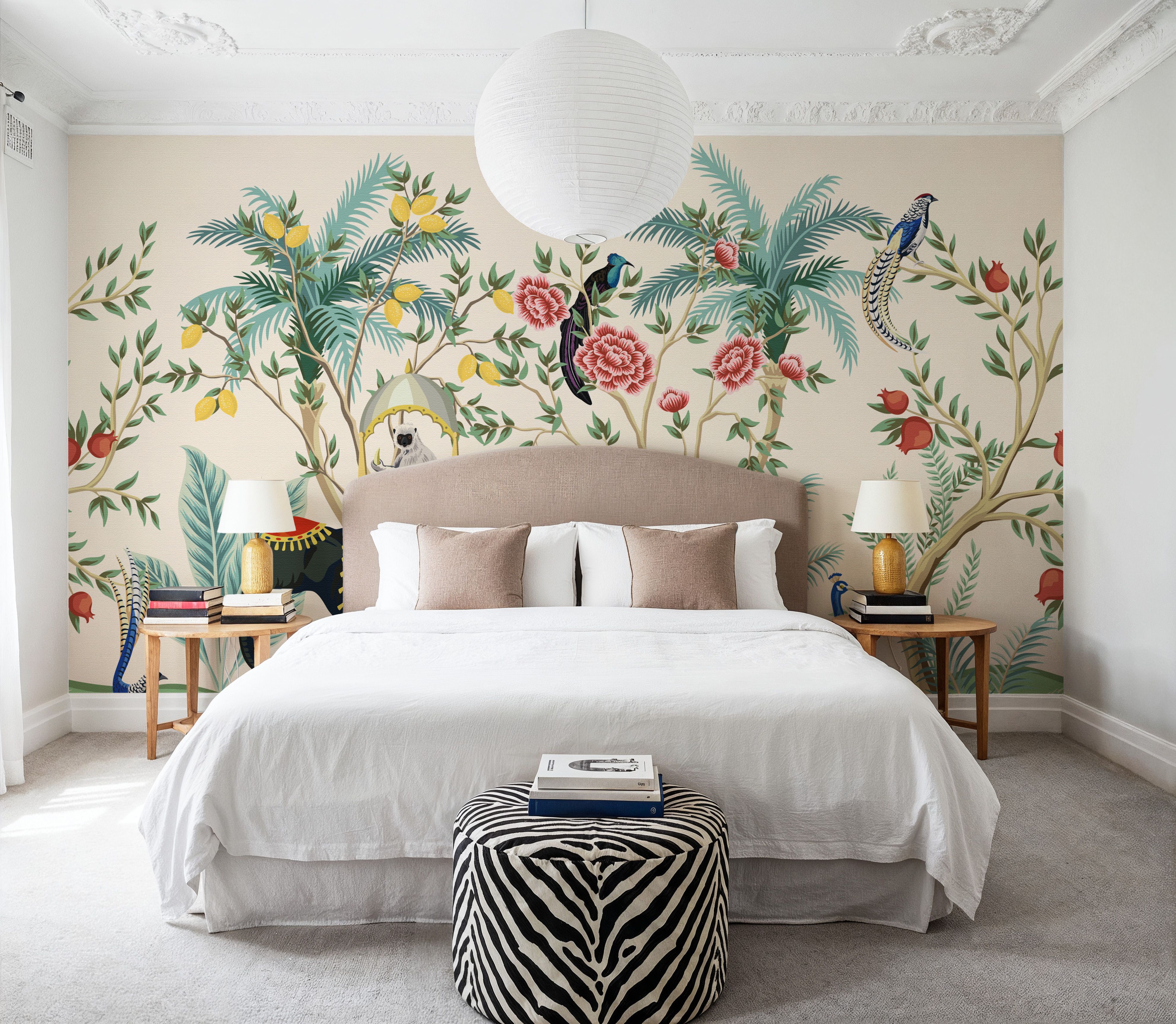 Tropical Palace Garden, Wallpaper