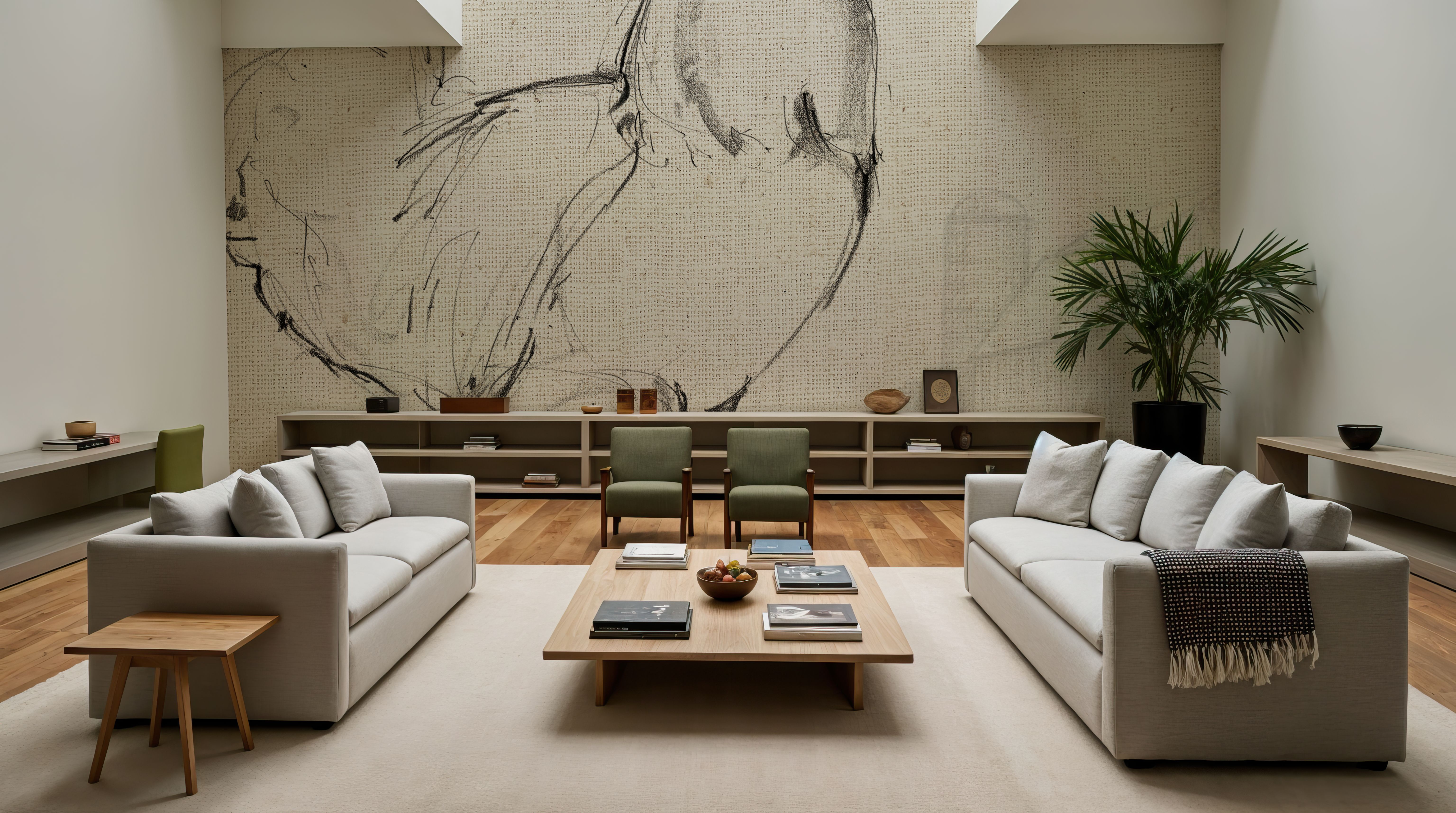 Life at Home I on Burlap, Papier peint