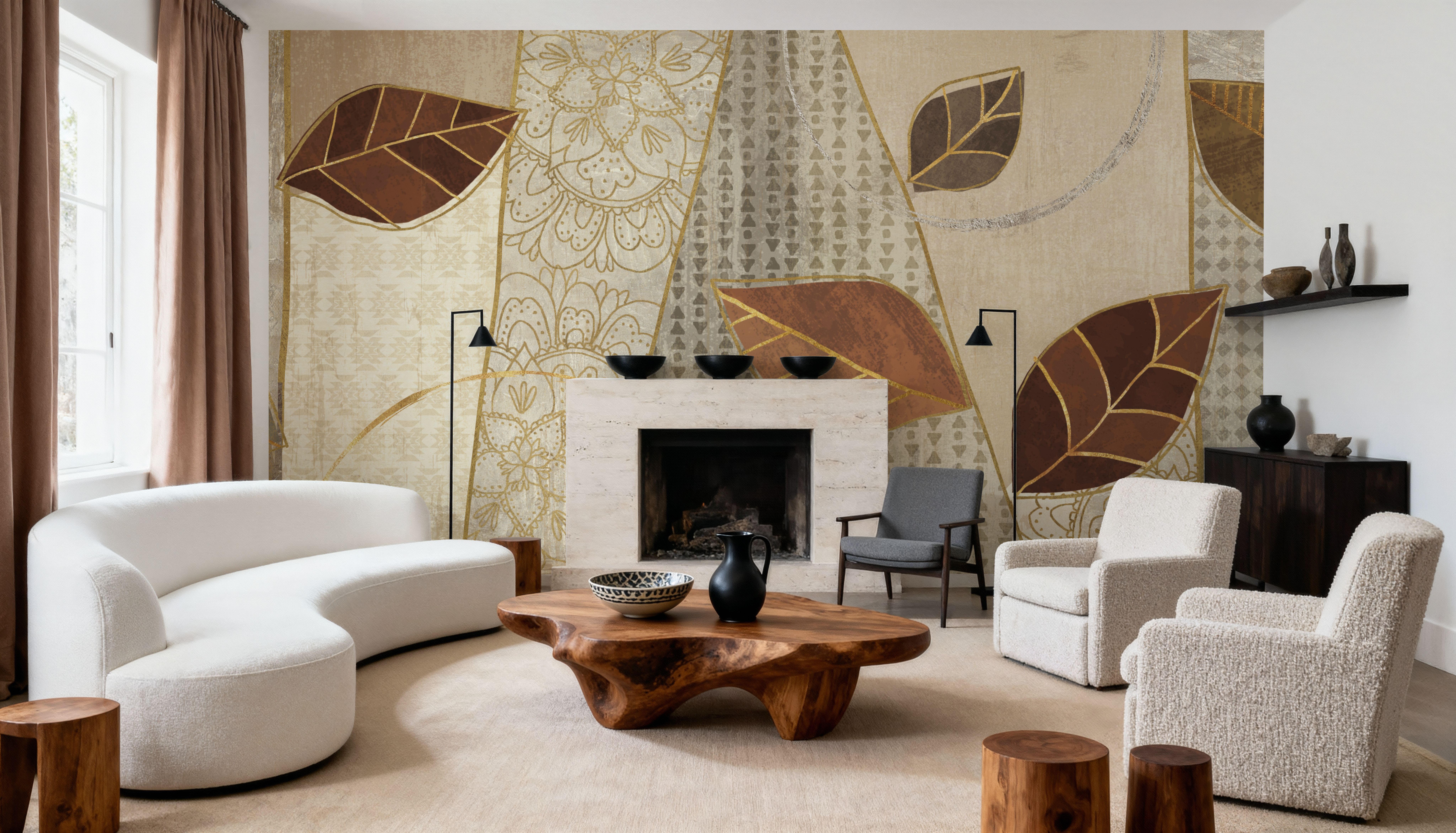 Bohemian Leaves IV Neutral