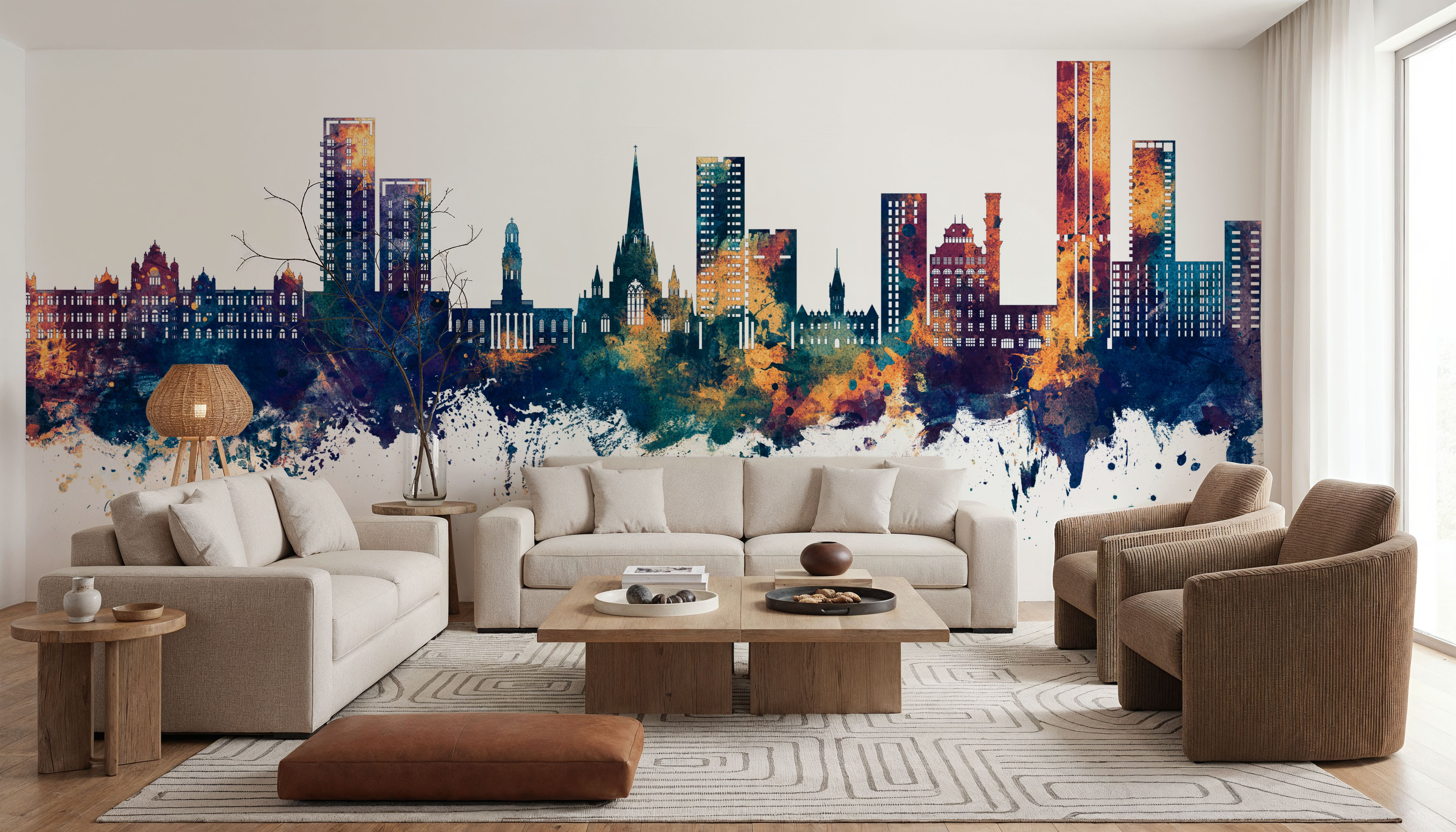 Salford England Skyline Blue & Bronze