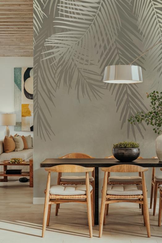 Palms Above, Sage Green