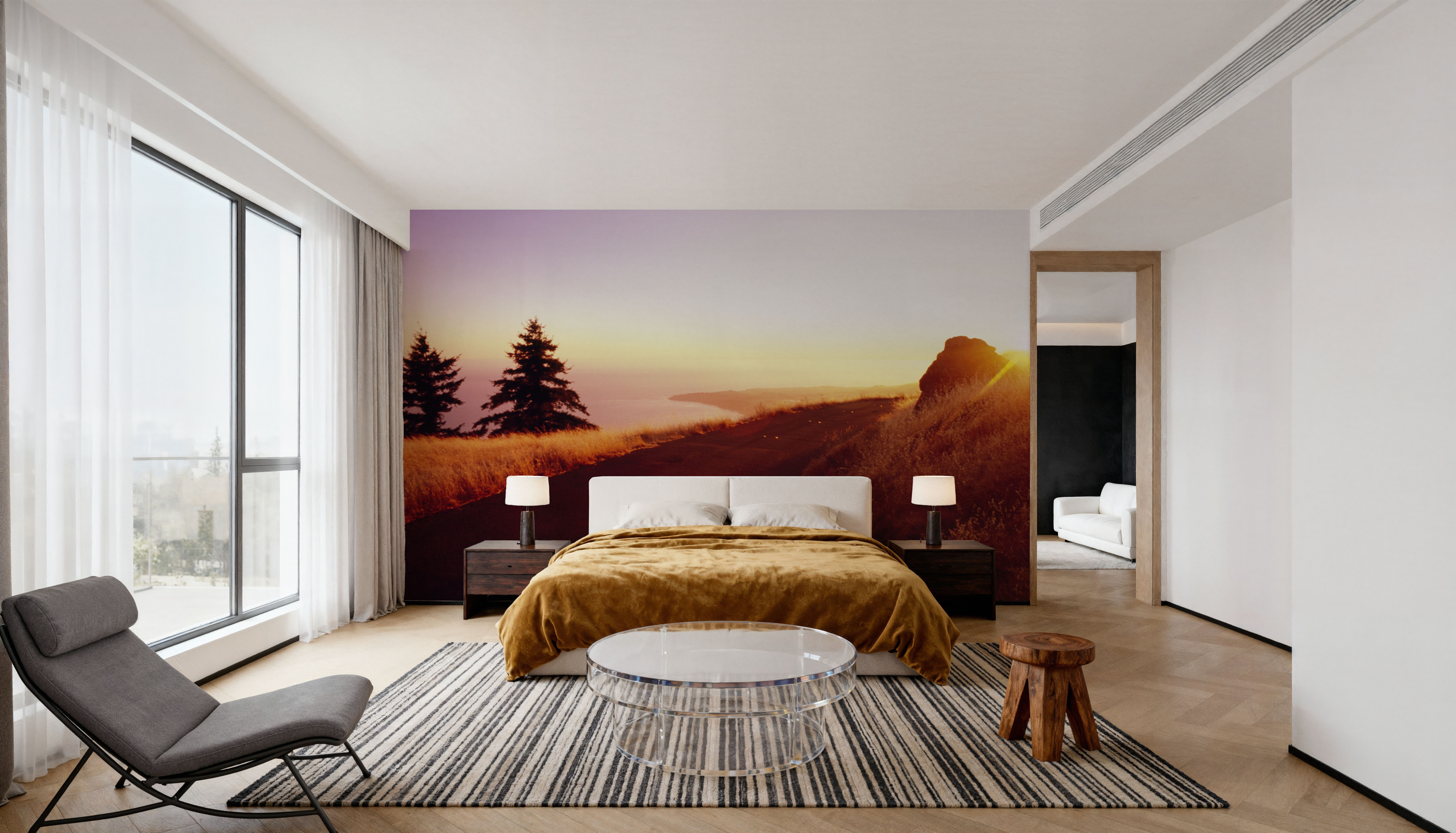 Coastal Sunset Path, Wallpaper