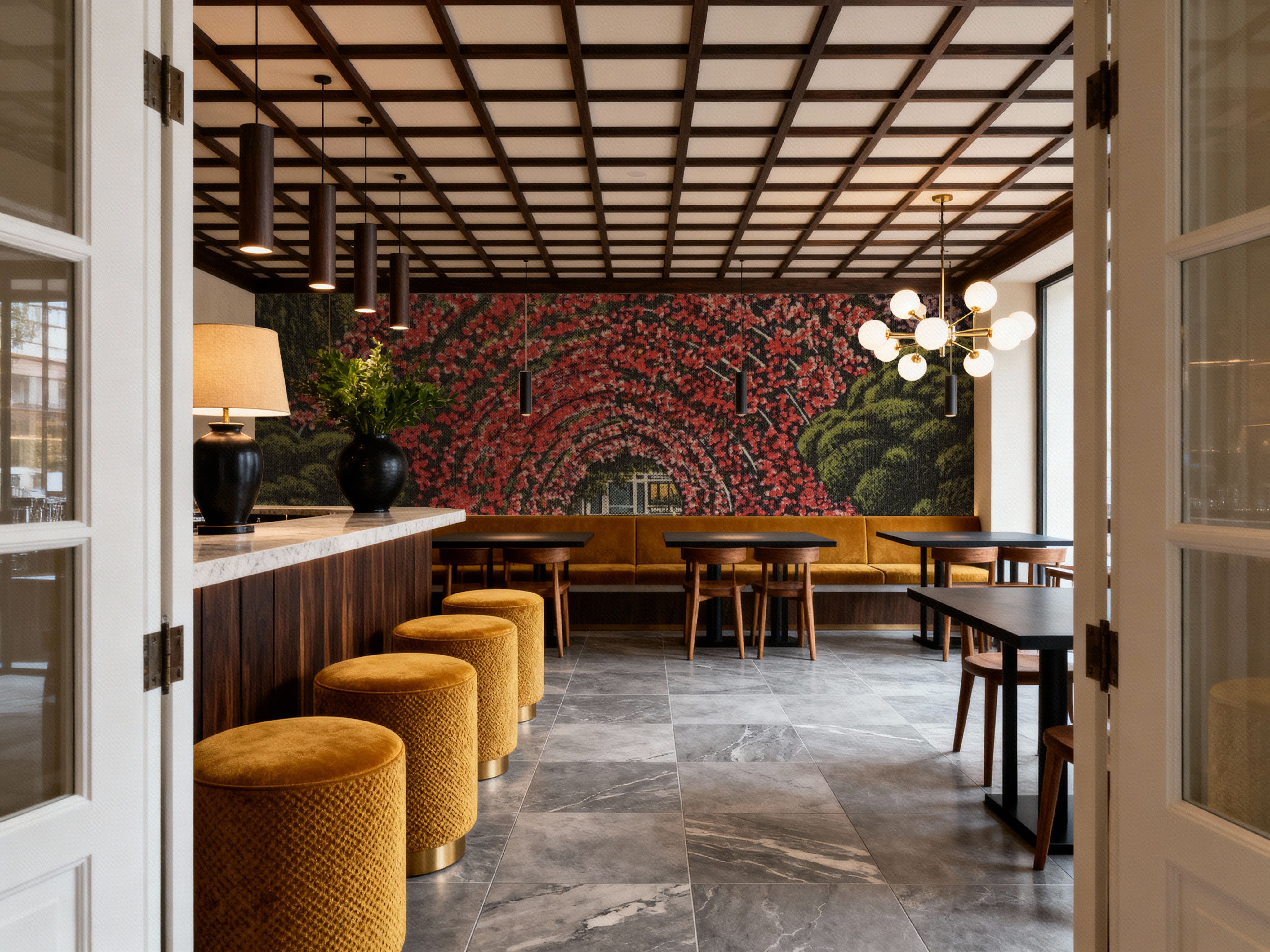 Rose Arbor - Screenprint Postcard