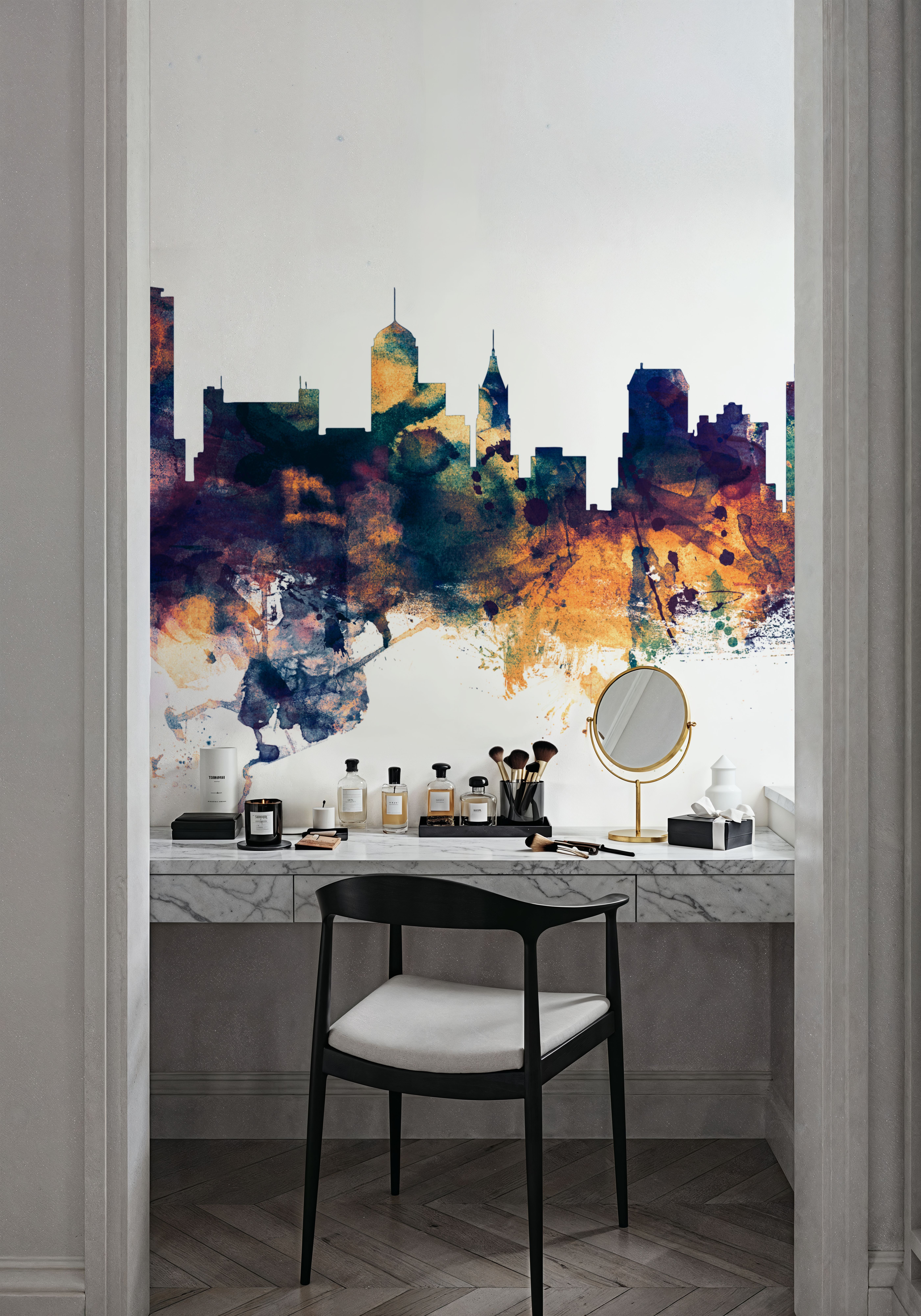 Memphis Tennessee Skyline Blue & Bronze