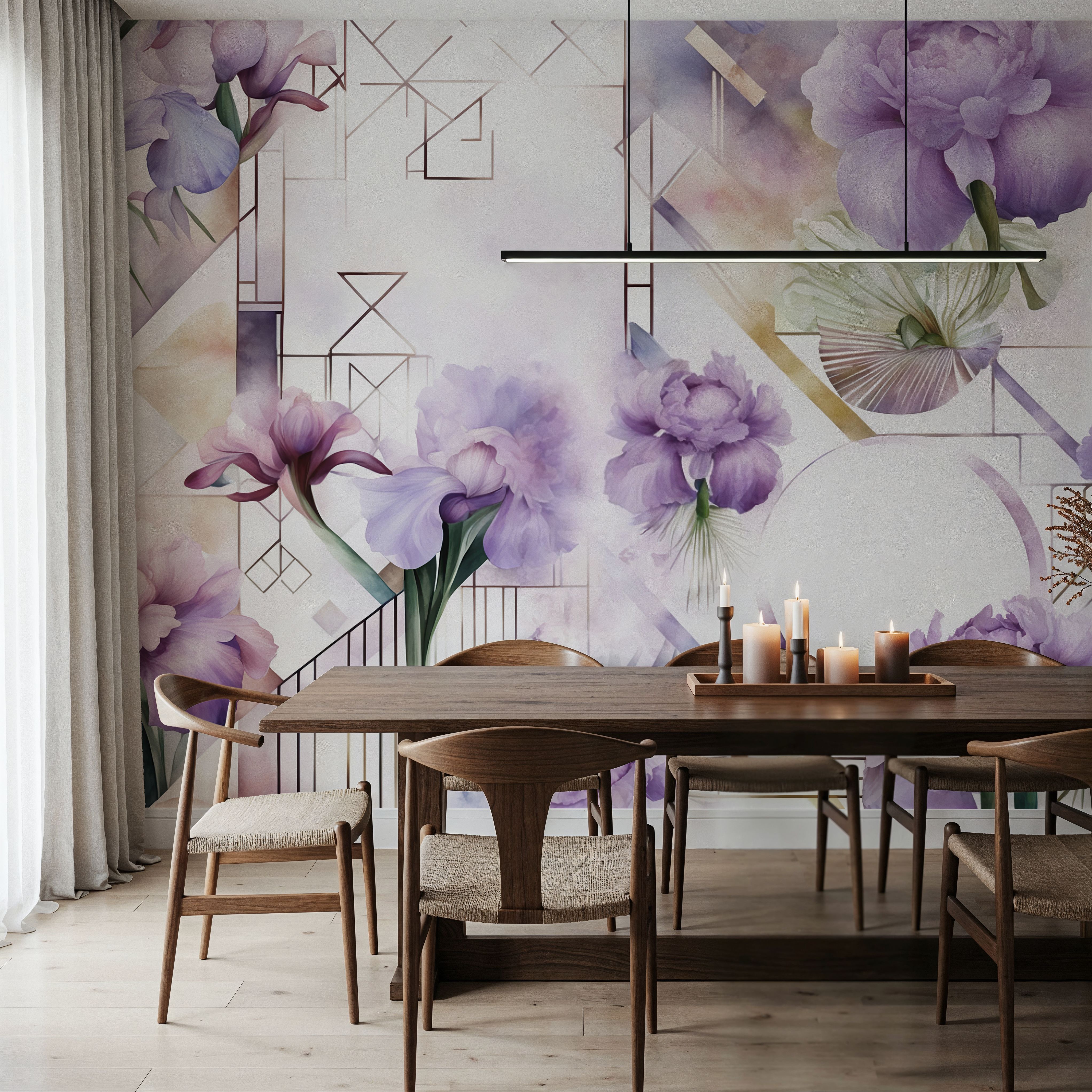 Watercolor Geometry Purple