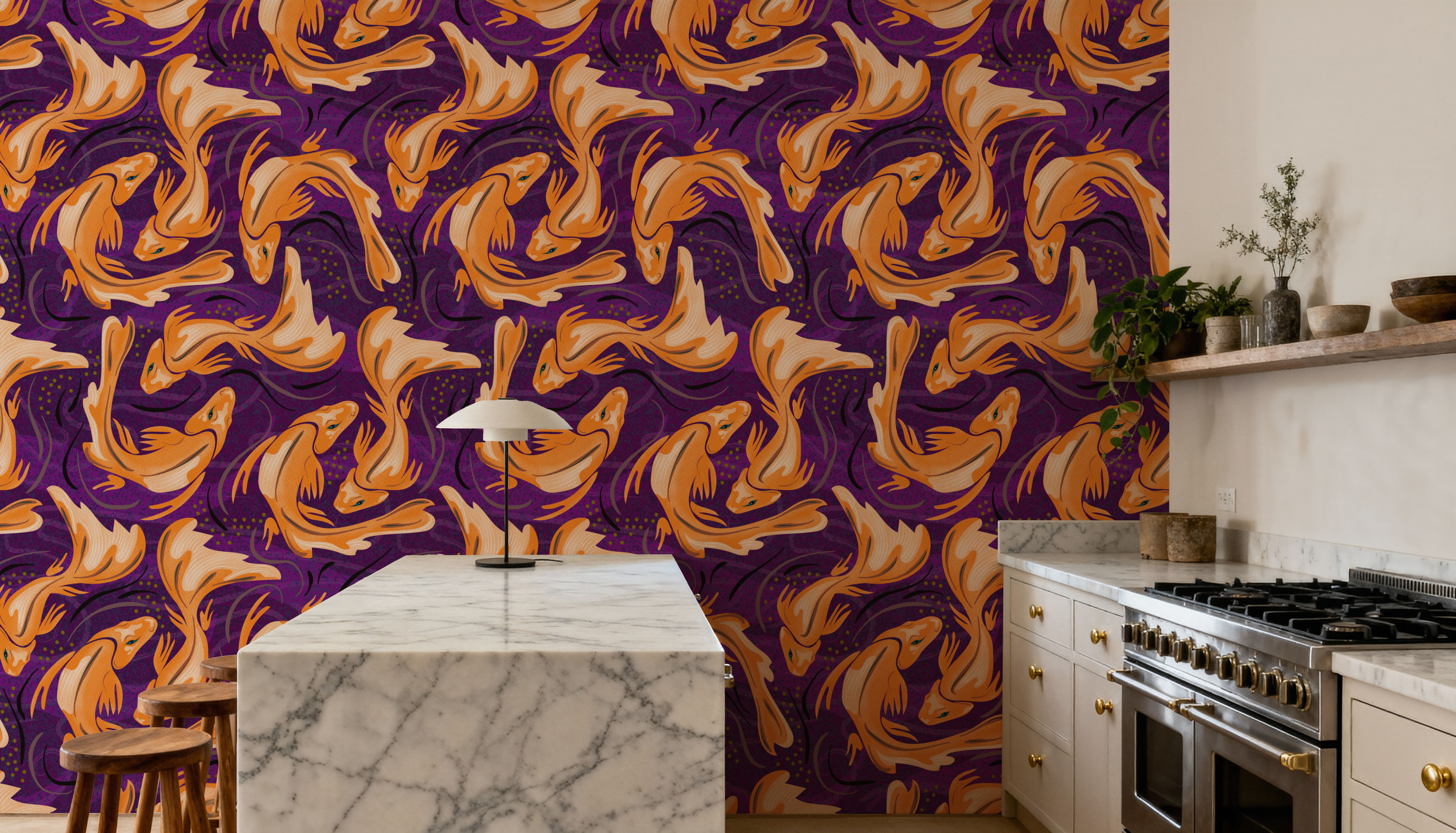 Koi Fish, Purple
