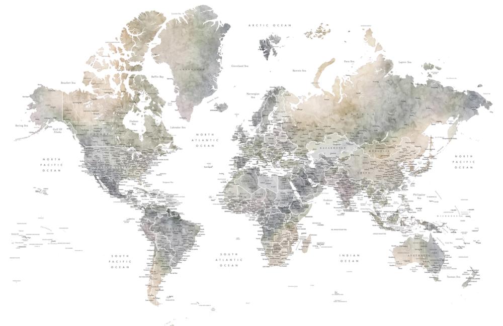 World Map Cities - Habiki