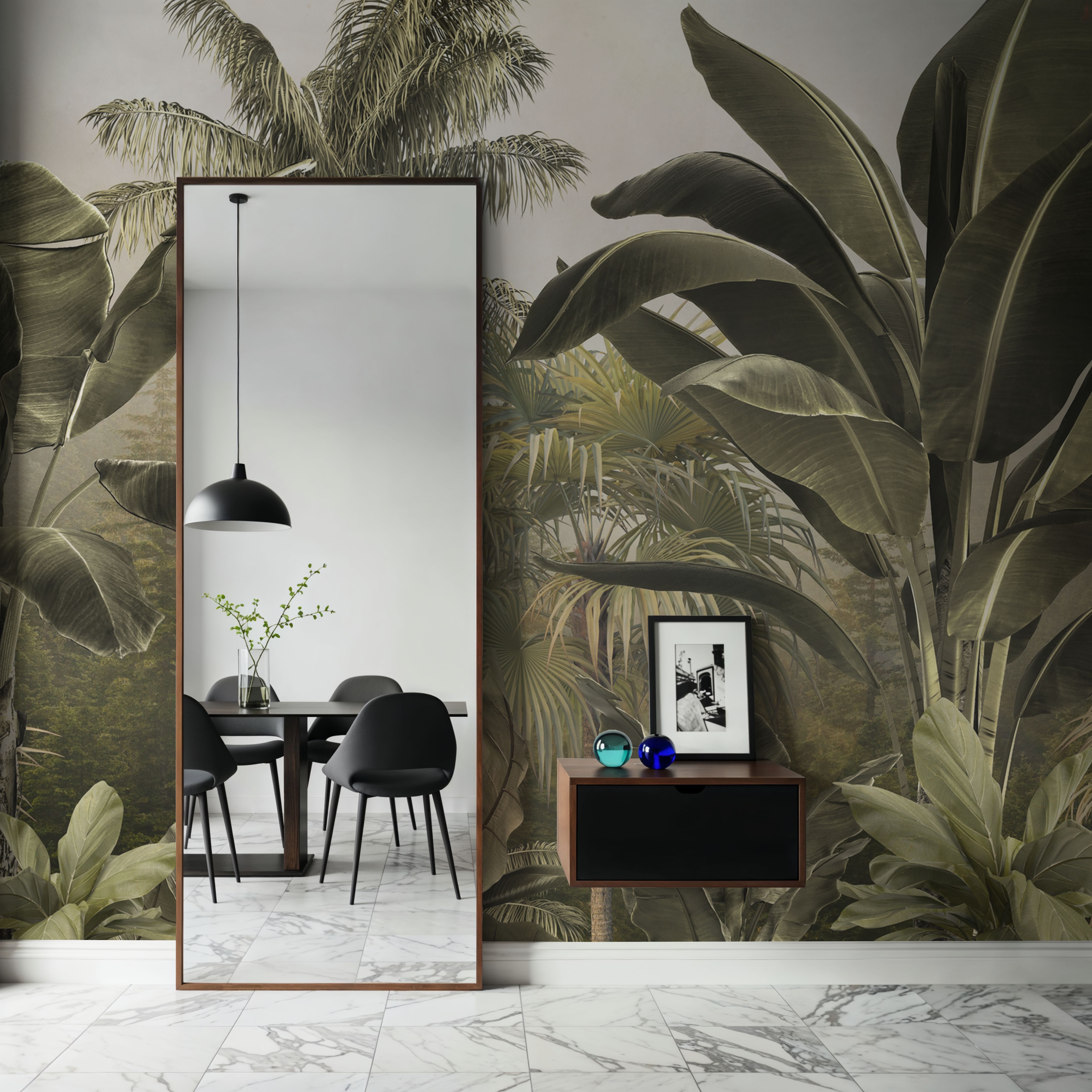 Wall Mural - Into the Wild - Foliage Nature mural wallpaper - Green - Living room - Wallism UK - Premium, Textured or Peel & Stick