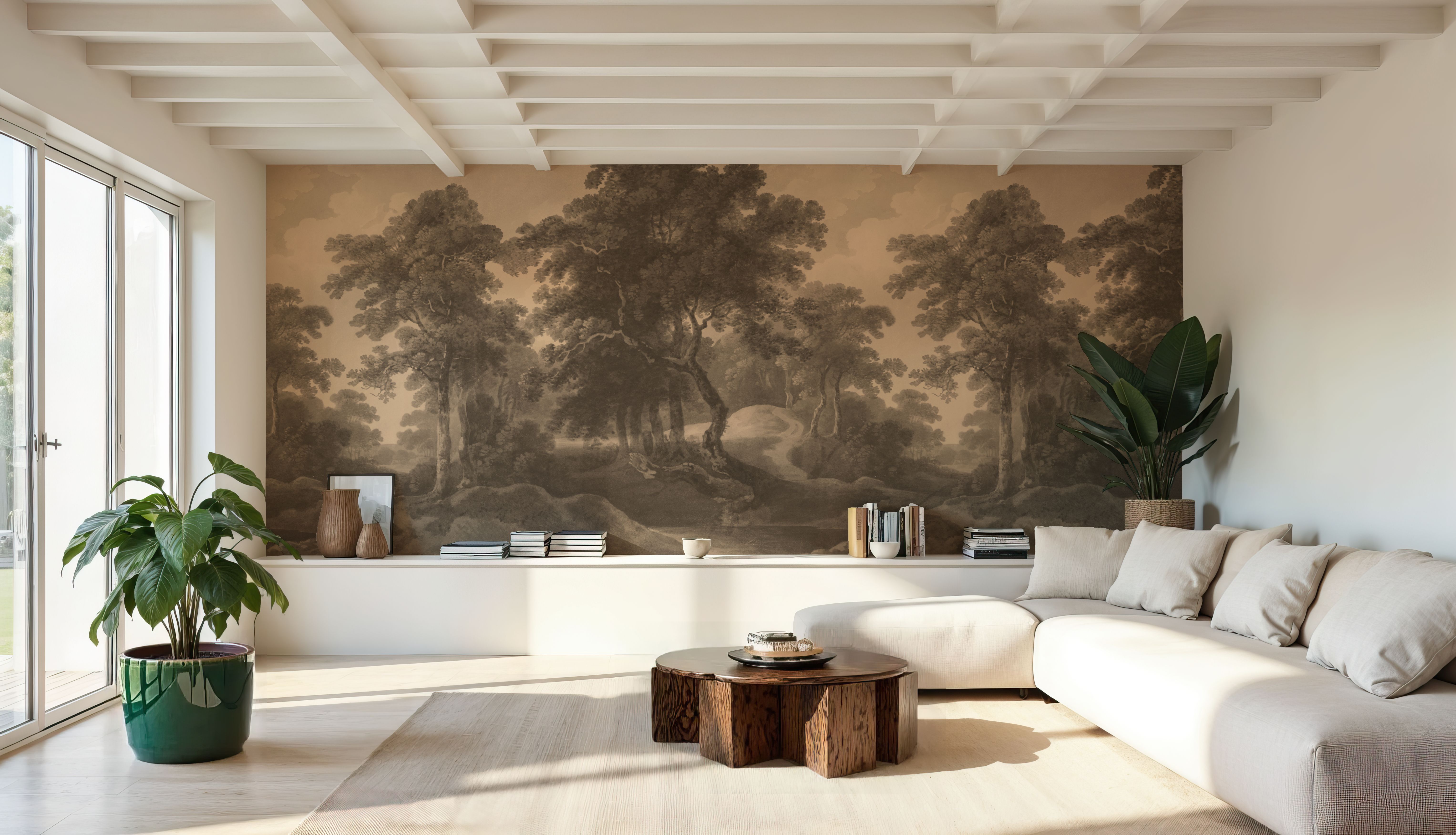 Historic Lands, Sepia, Wallpaper