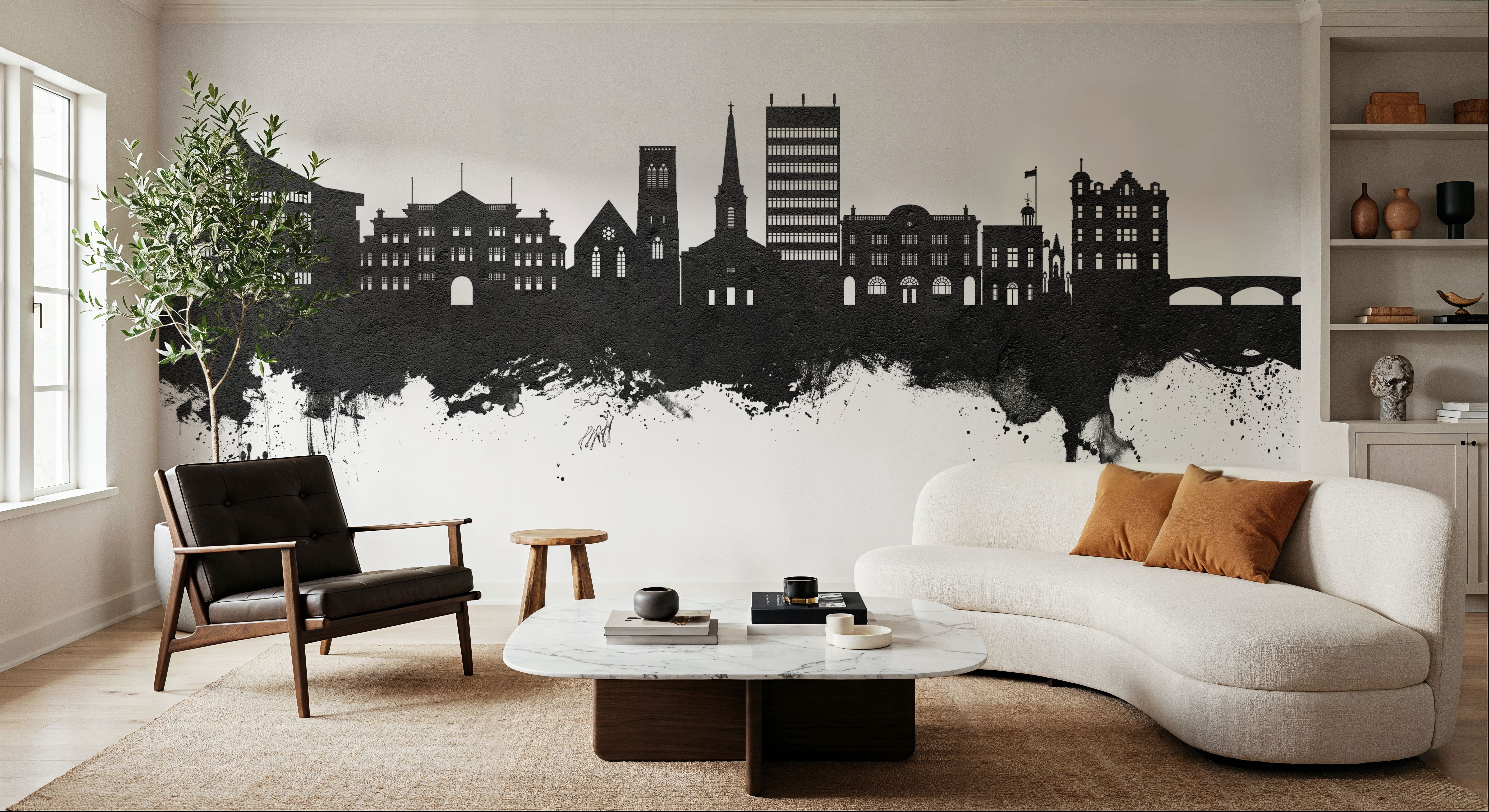 Maidstone England Skyline Black & White