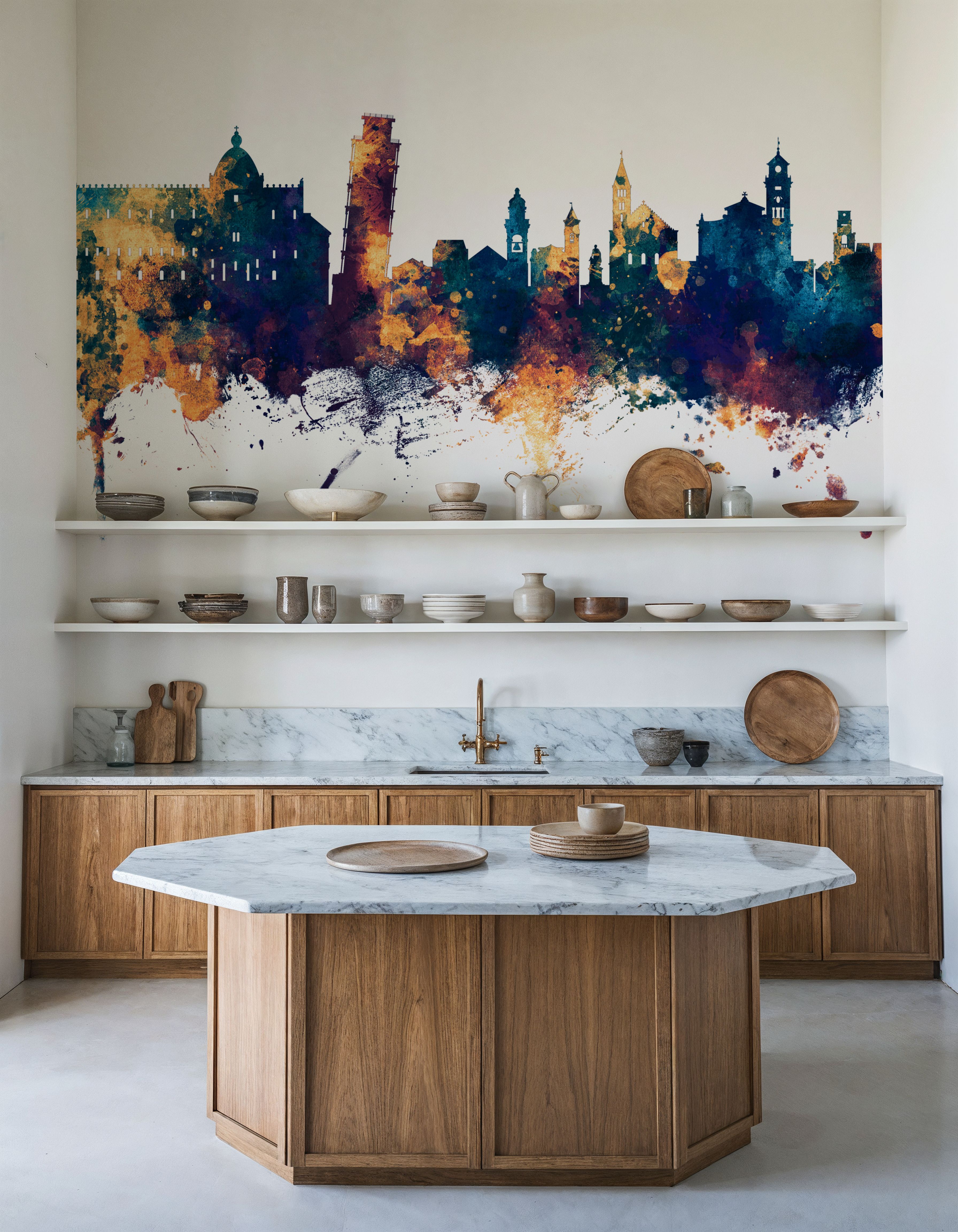 Pisa Italy Skyline Blue & Bronze