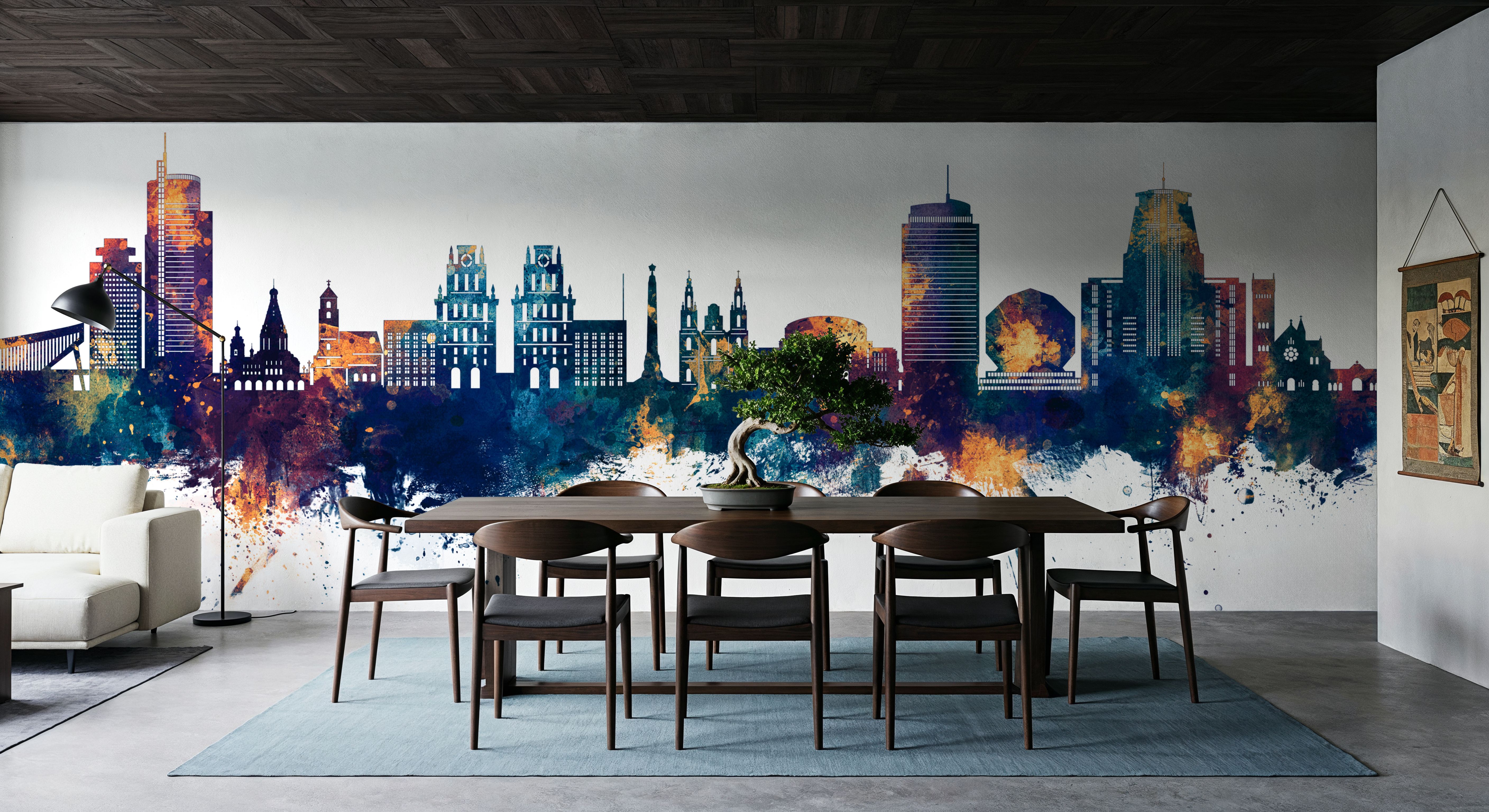 Minsk Belarus Skyline Blue & Bronze