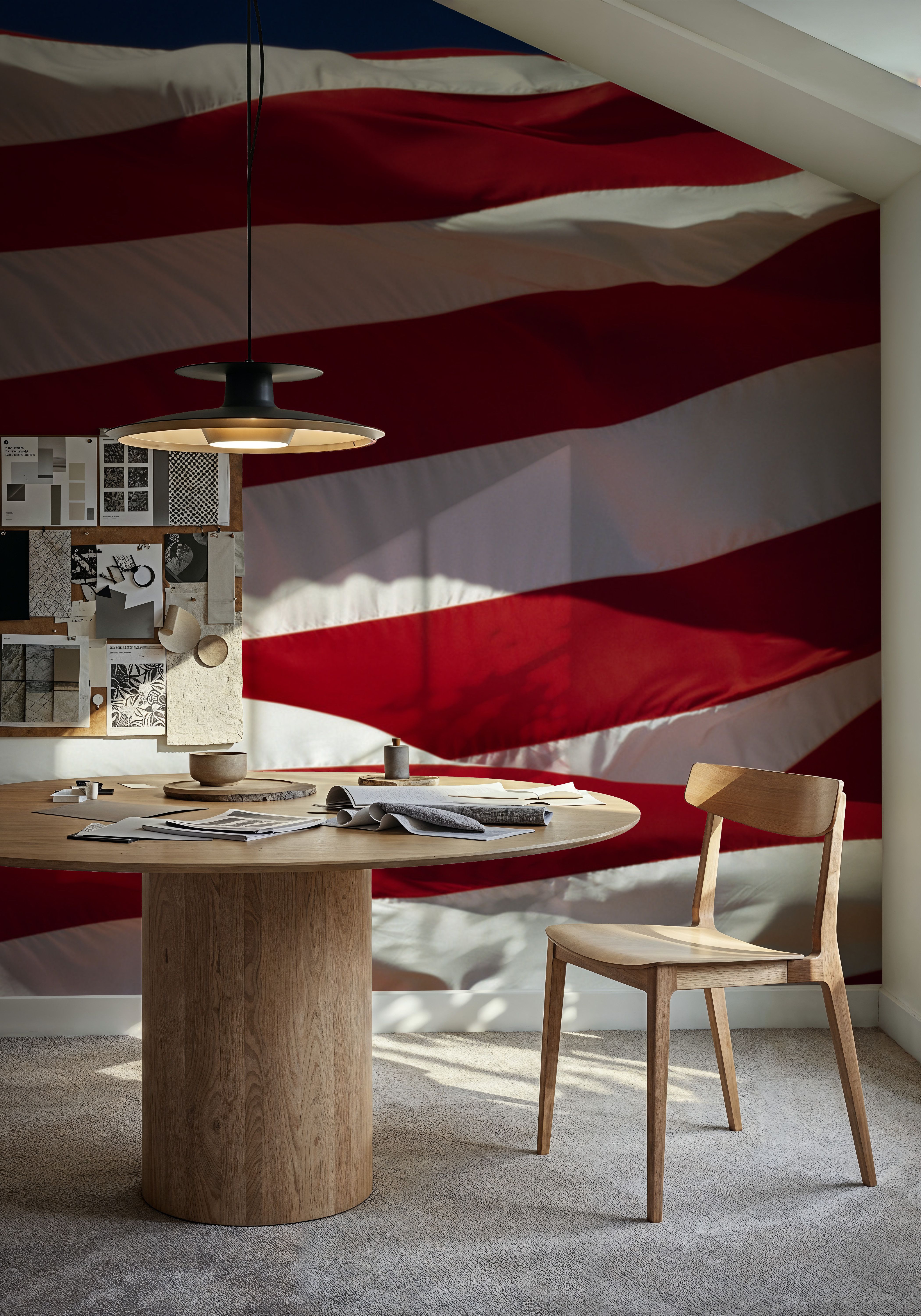 Close American Flag