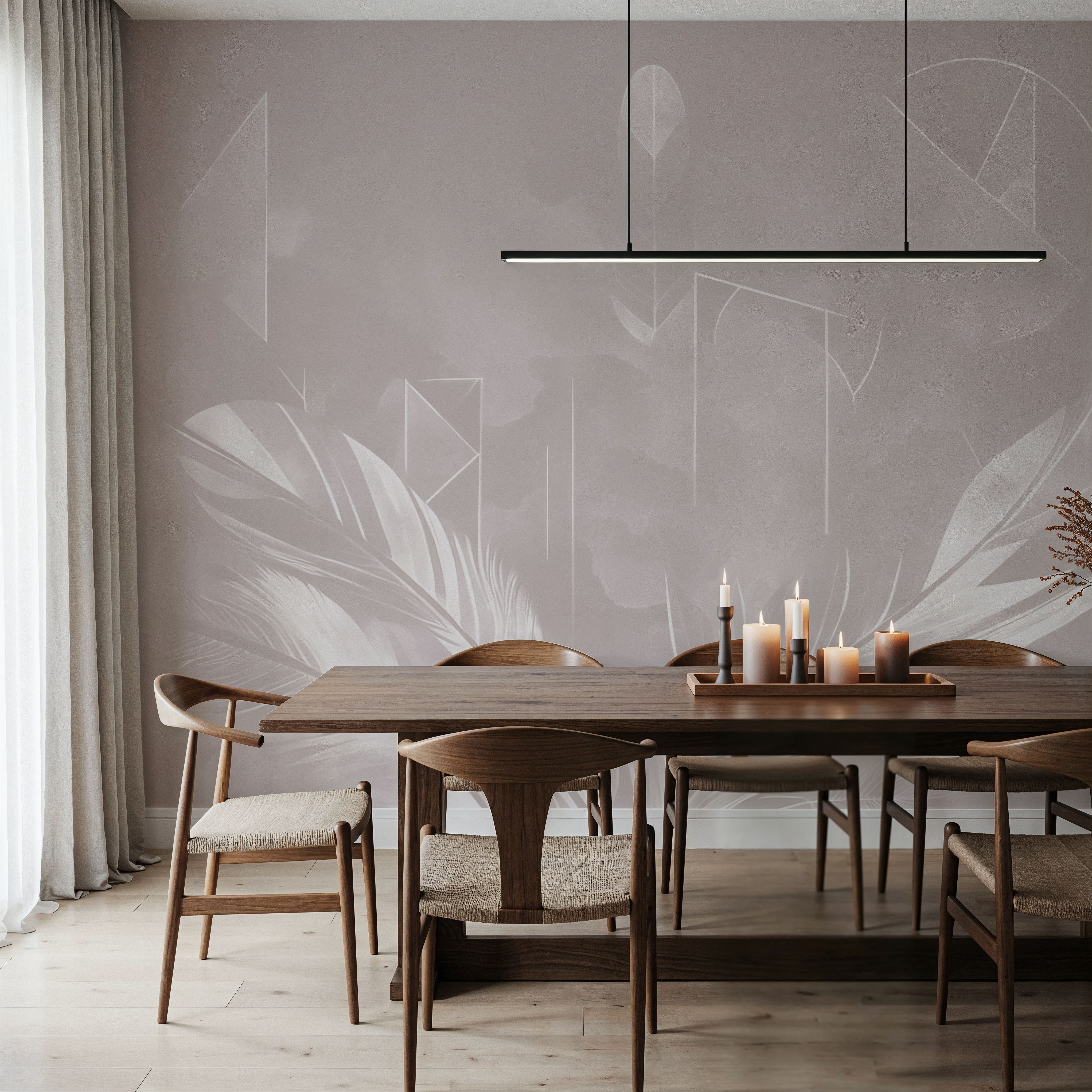 Solid Feather Geometry Warm