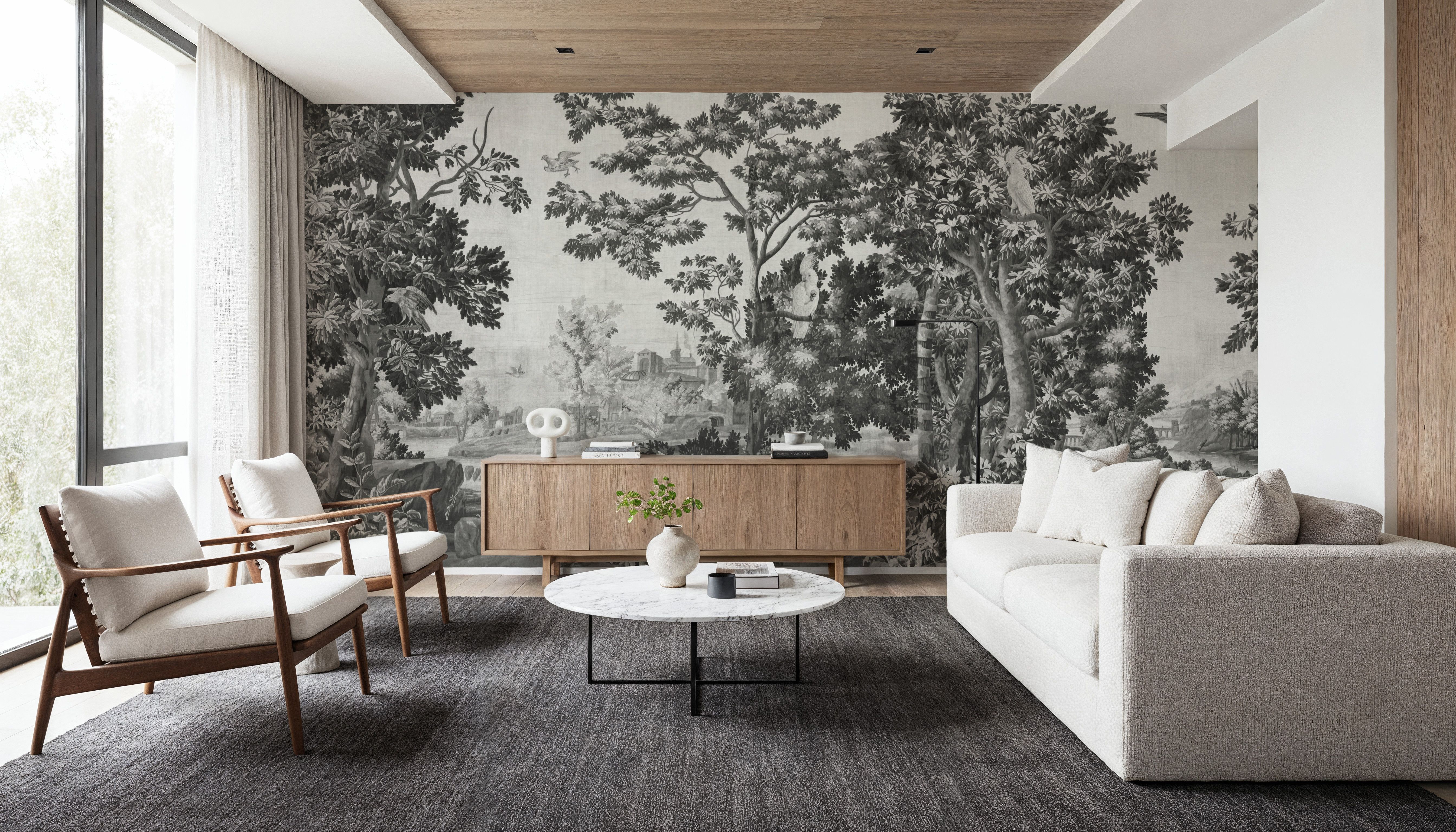 Enchanted Grove Tapestry, Stone, Wallpaper