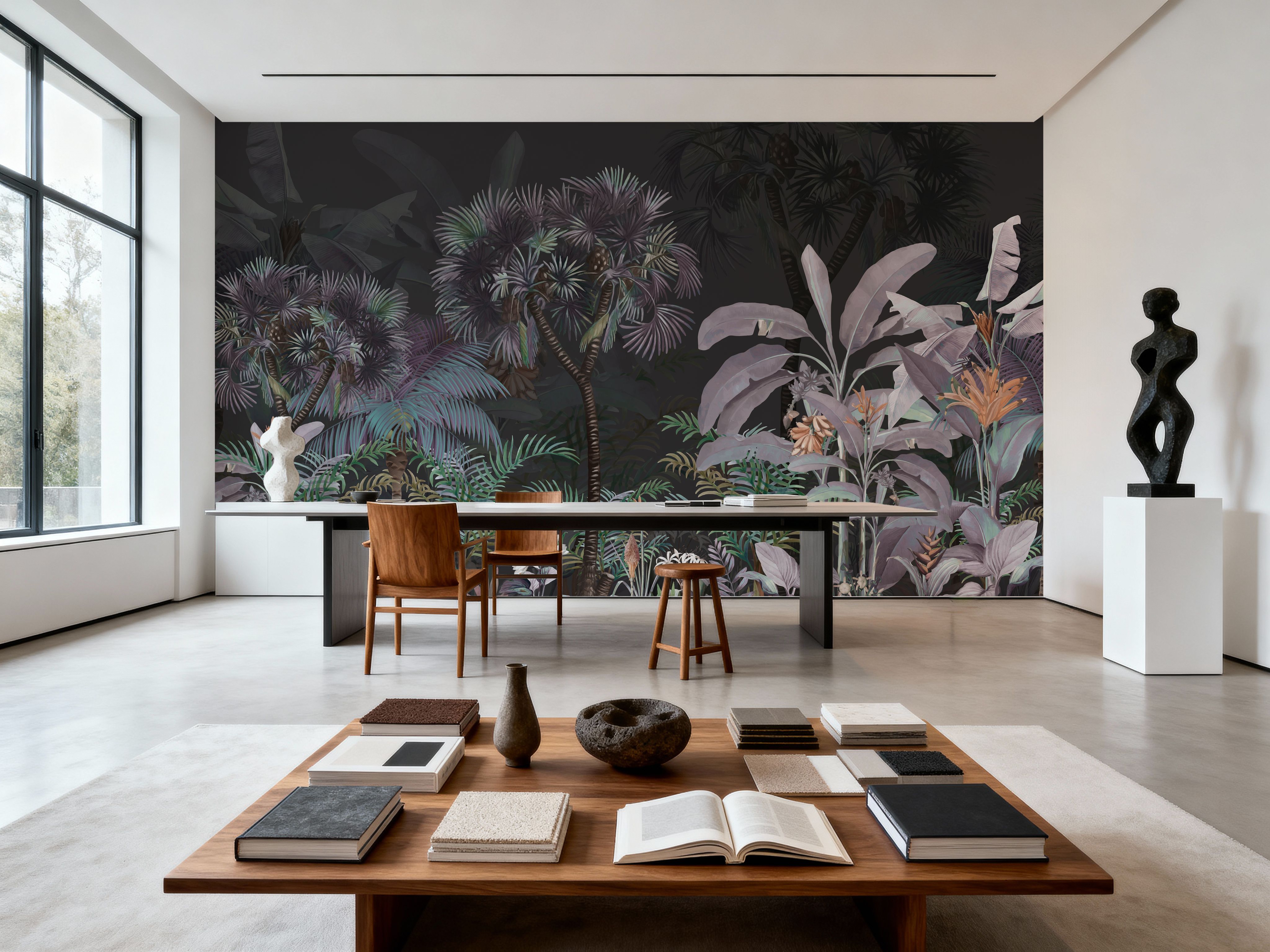 Tropical Forest Strolls Dark Green