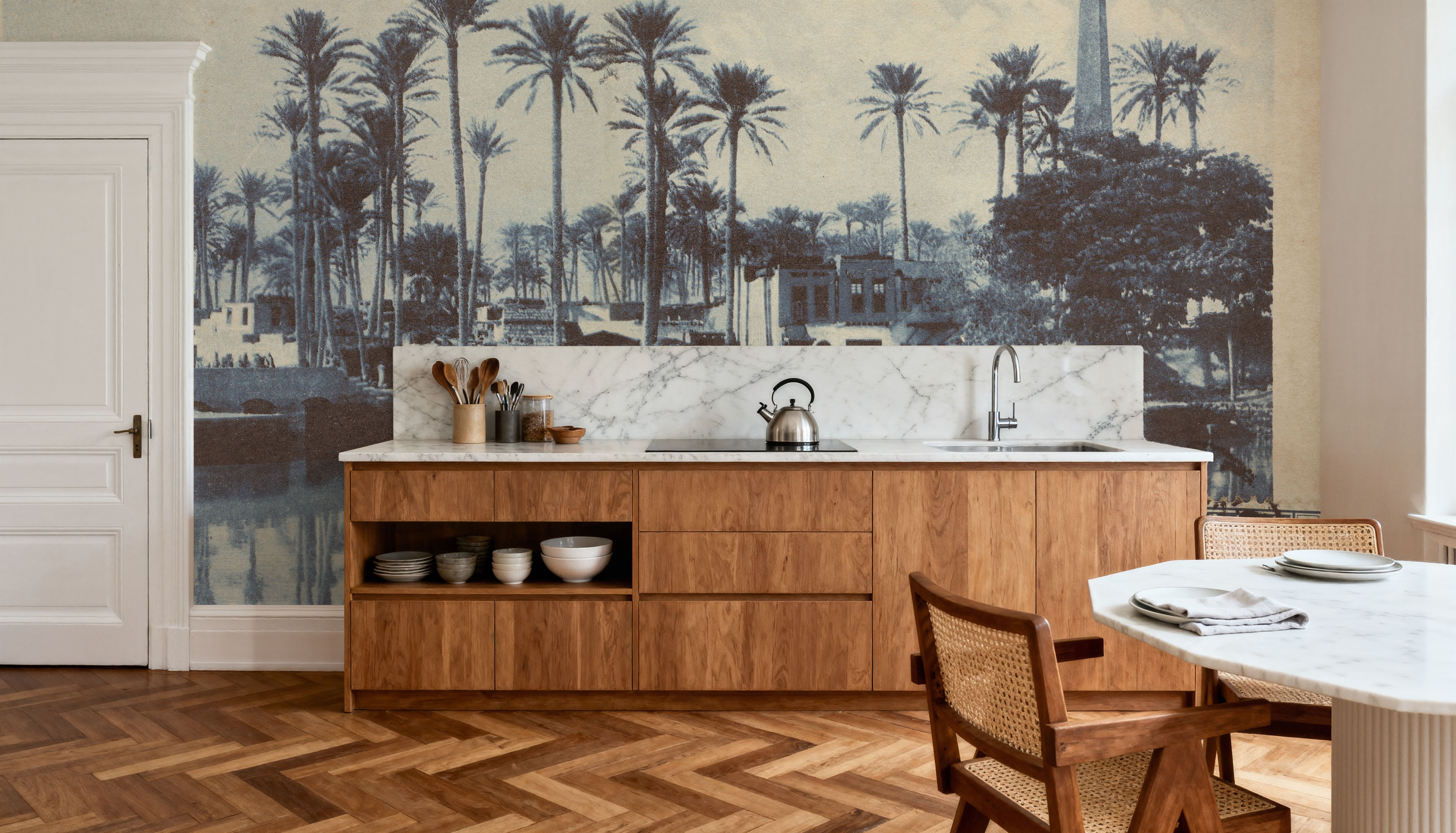 Cairo Village Postcard - Screenprint