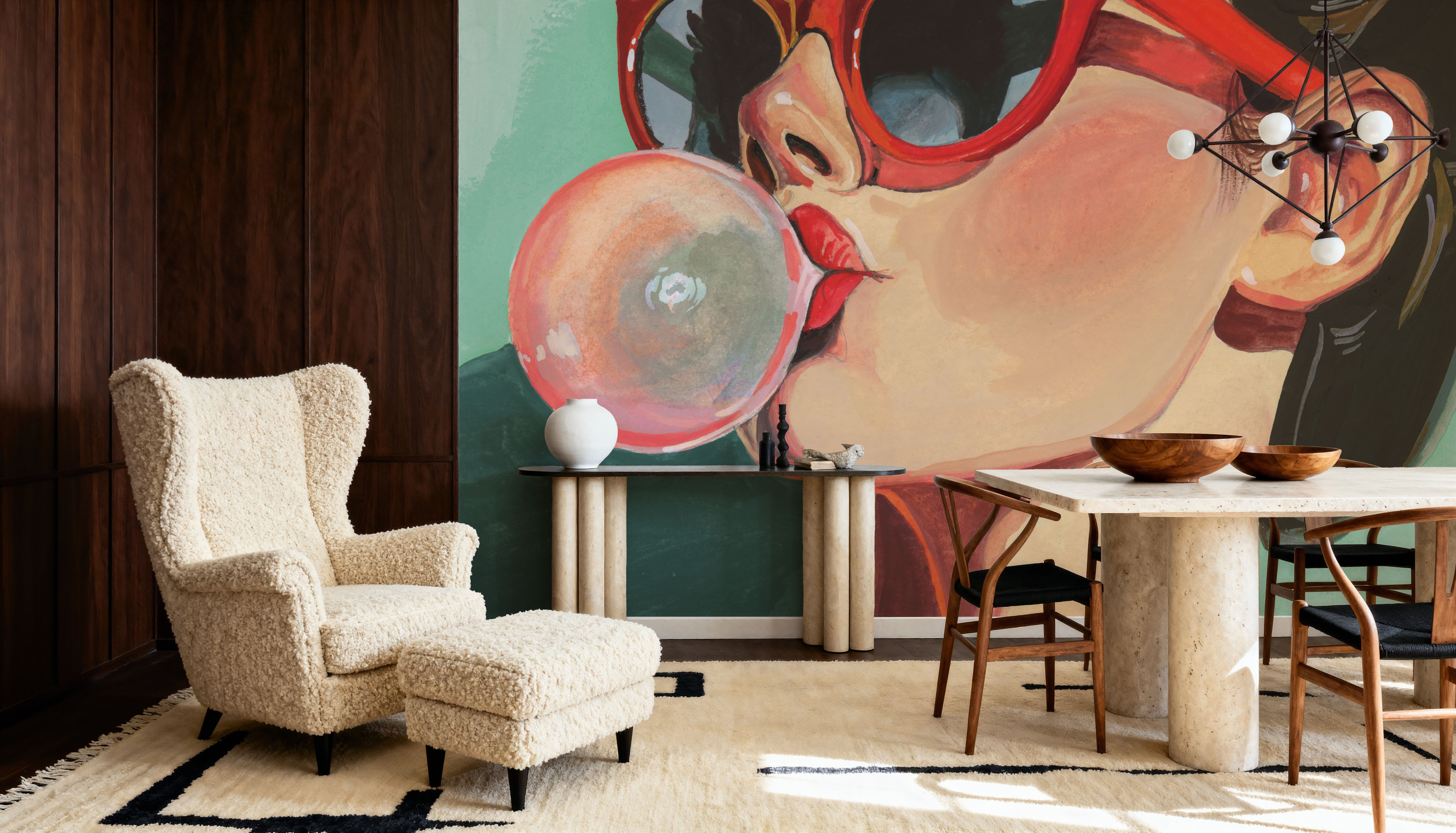 Retro Bubblegum Girl Teal