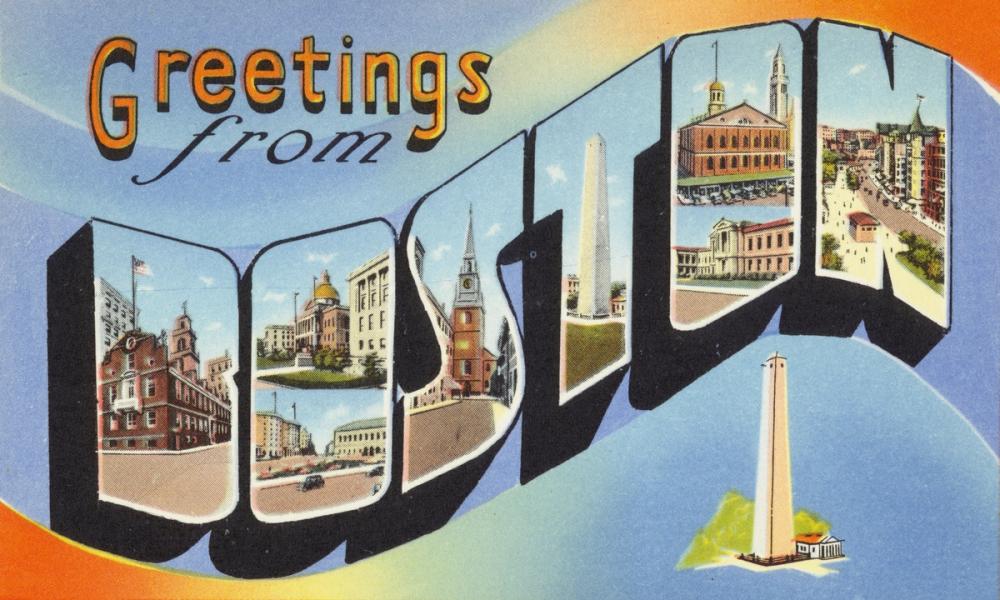 Greetings from Boston - Screenprint Postcard