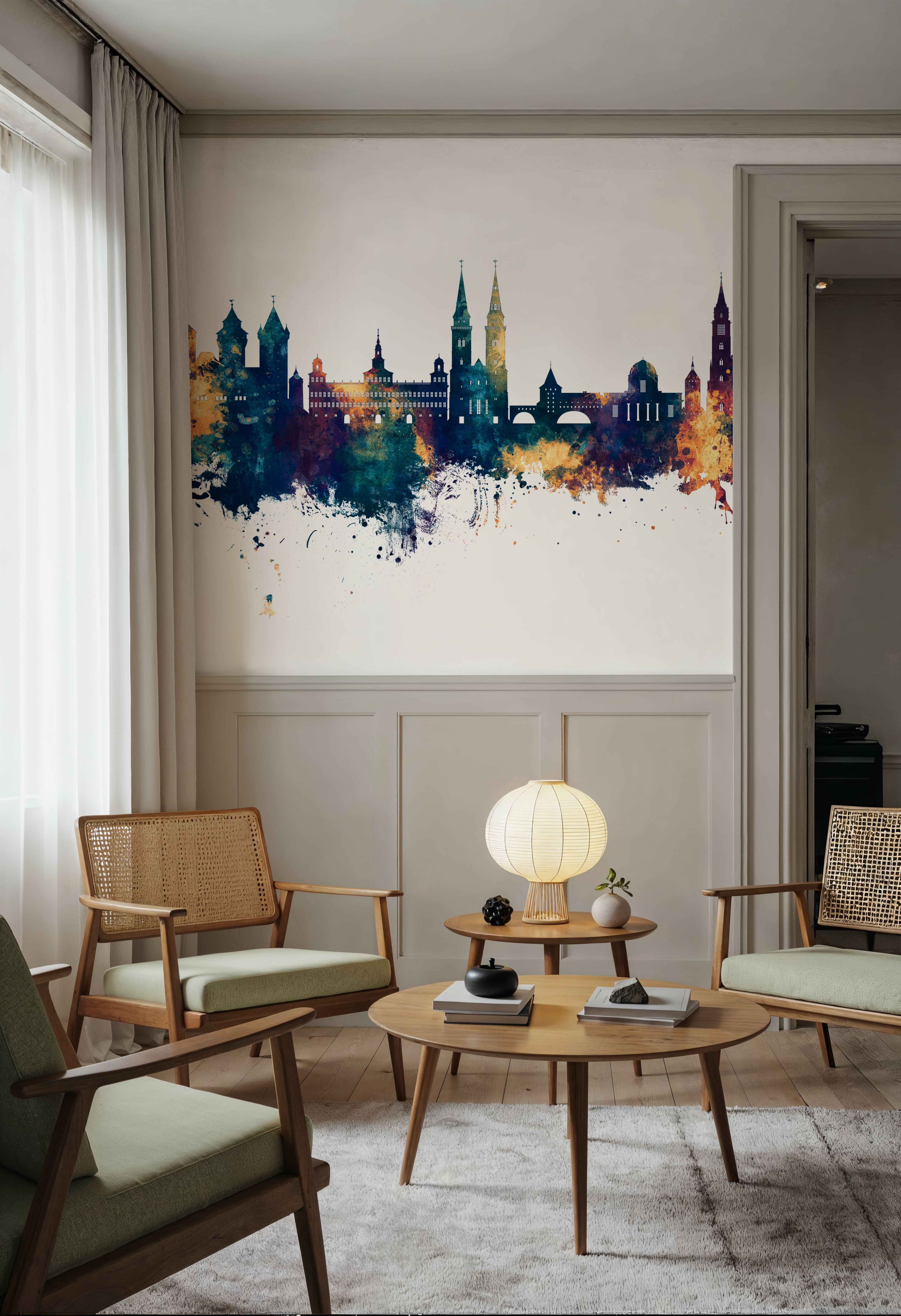 Nürnberg Germany Skyline Blue & Bronze