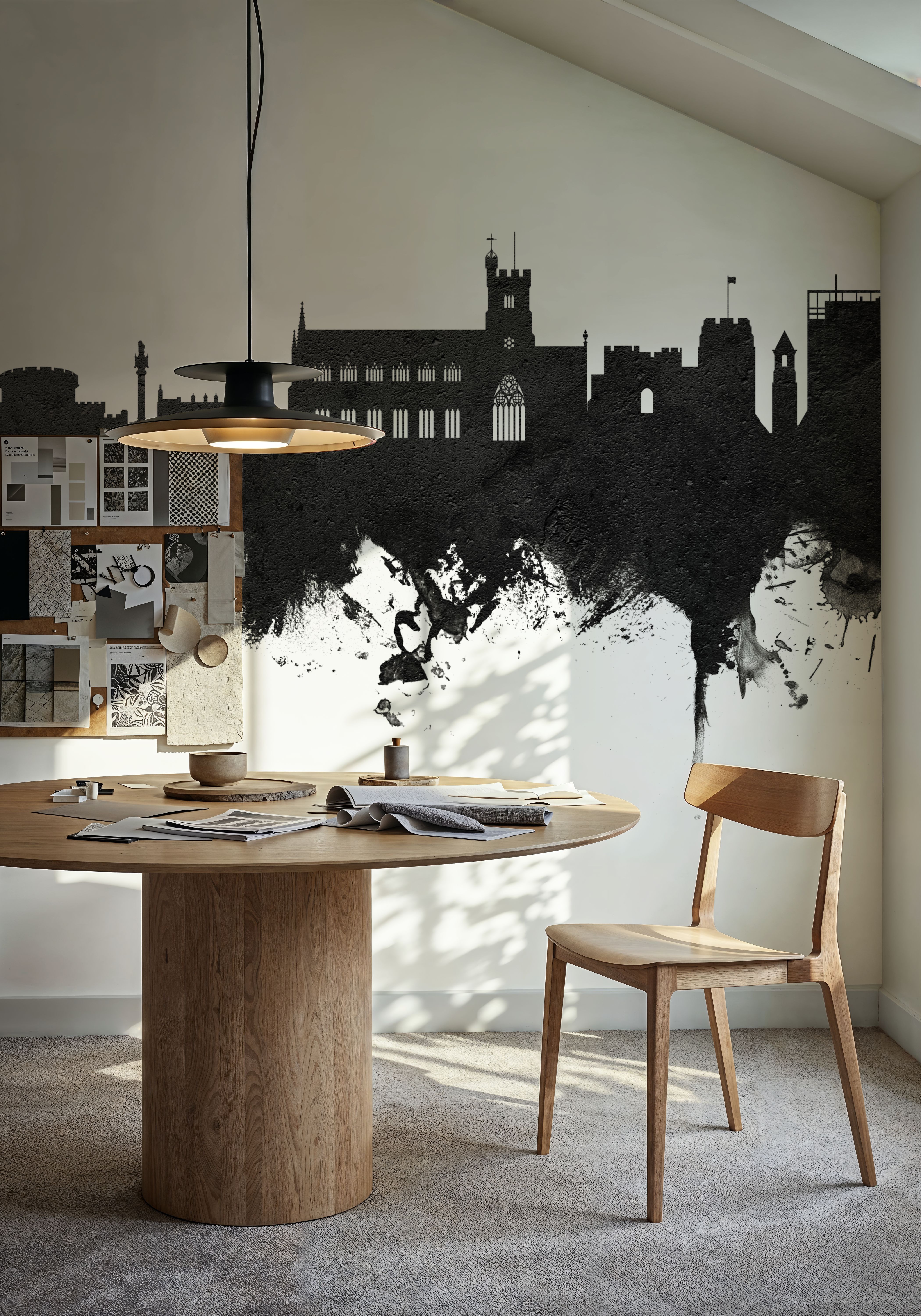 Carlisle England Skyline Black & White