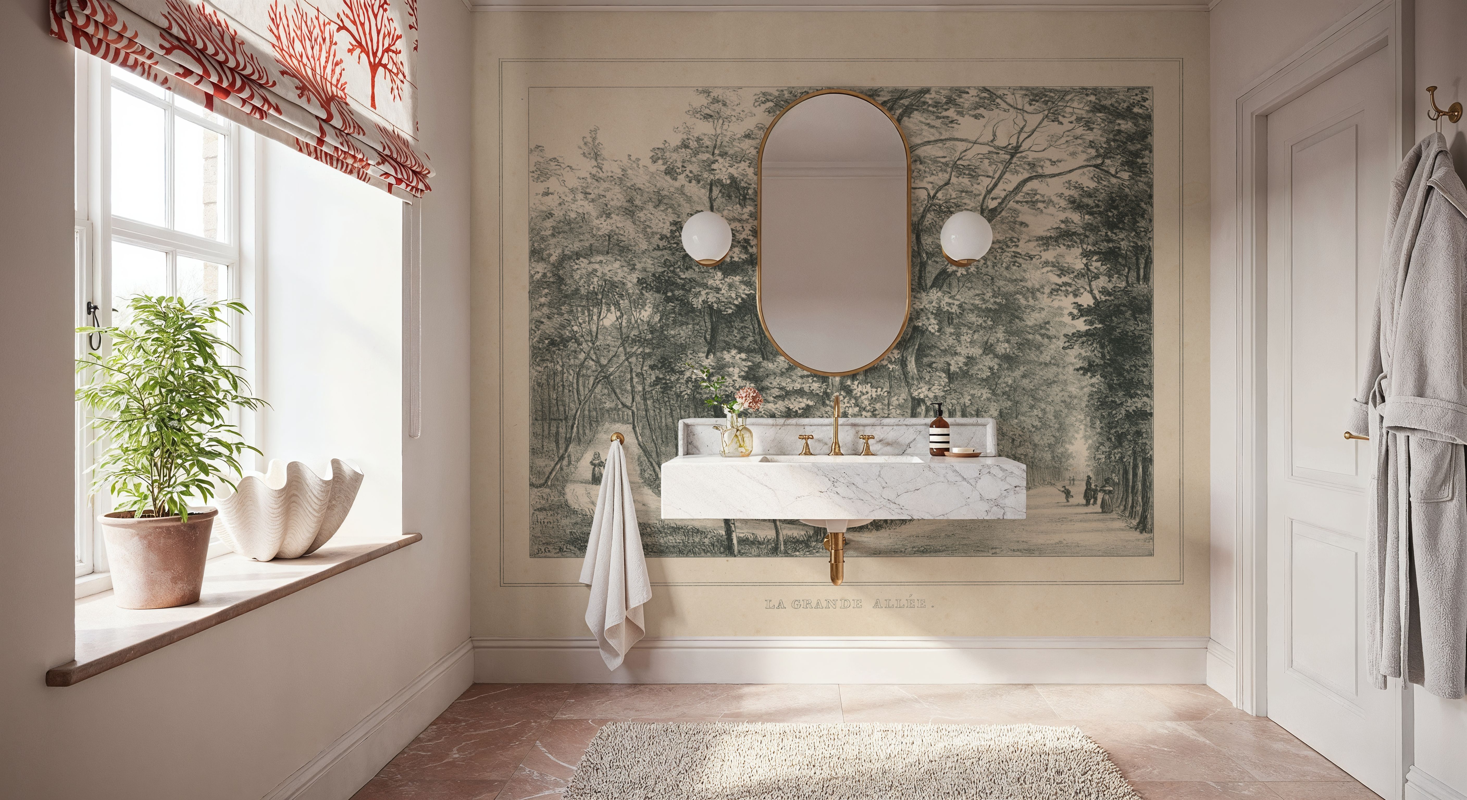 Grand Allée Etching - Framed