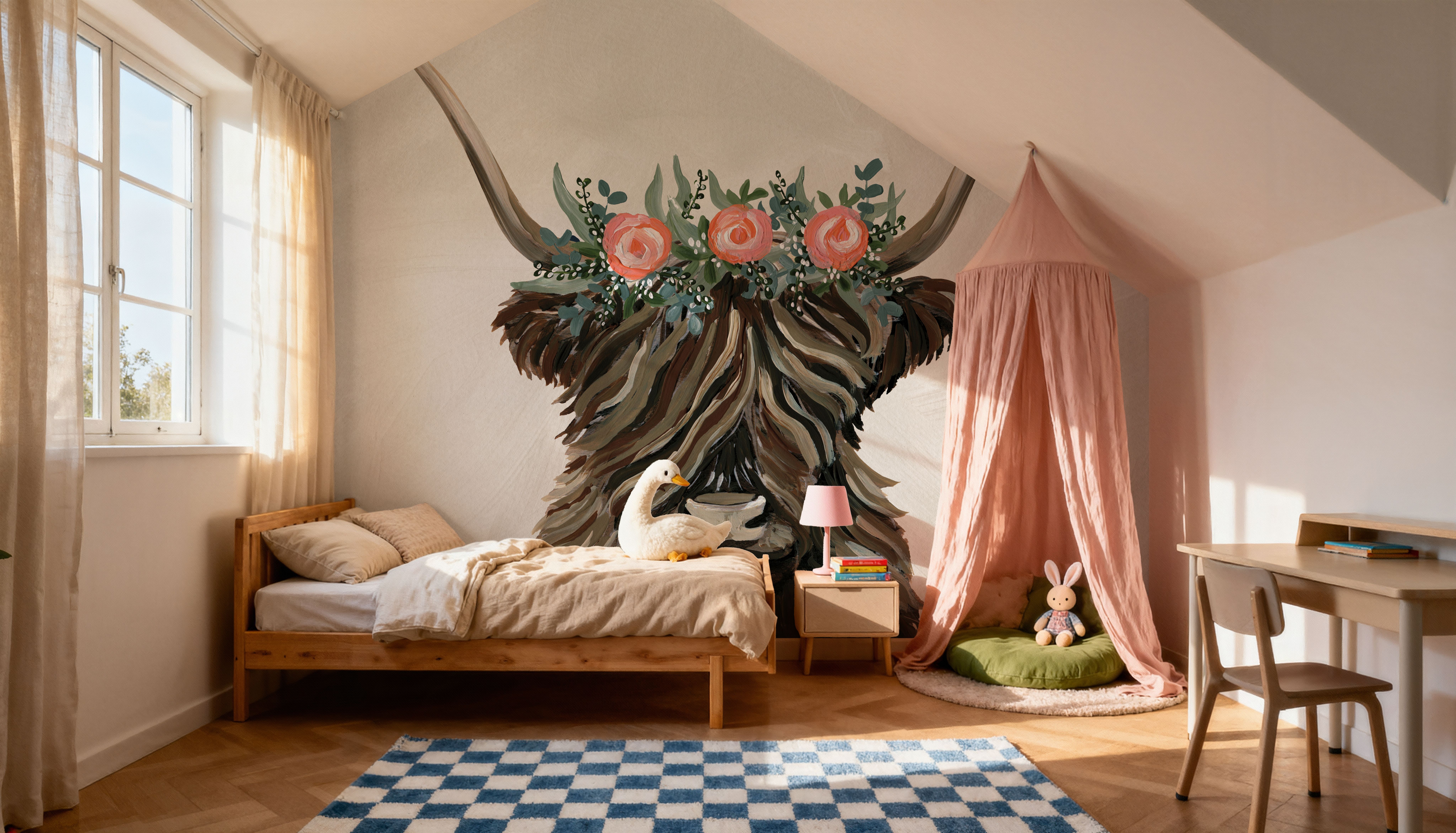 Longhorn with Rose Crown Texture