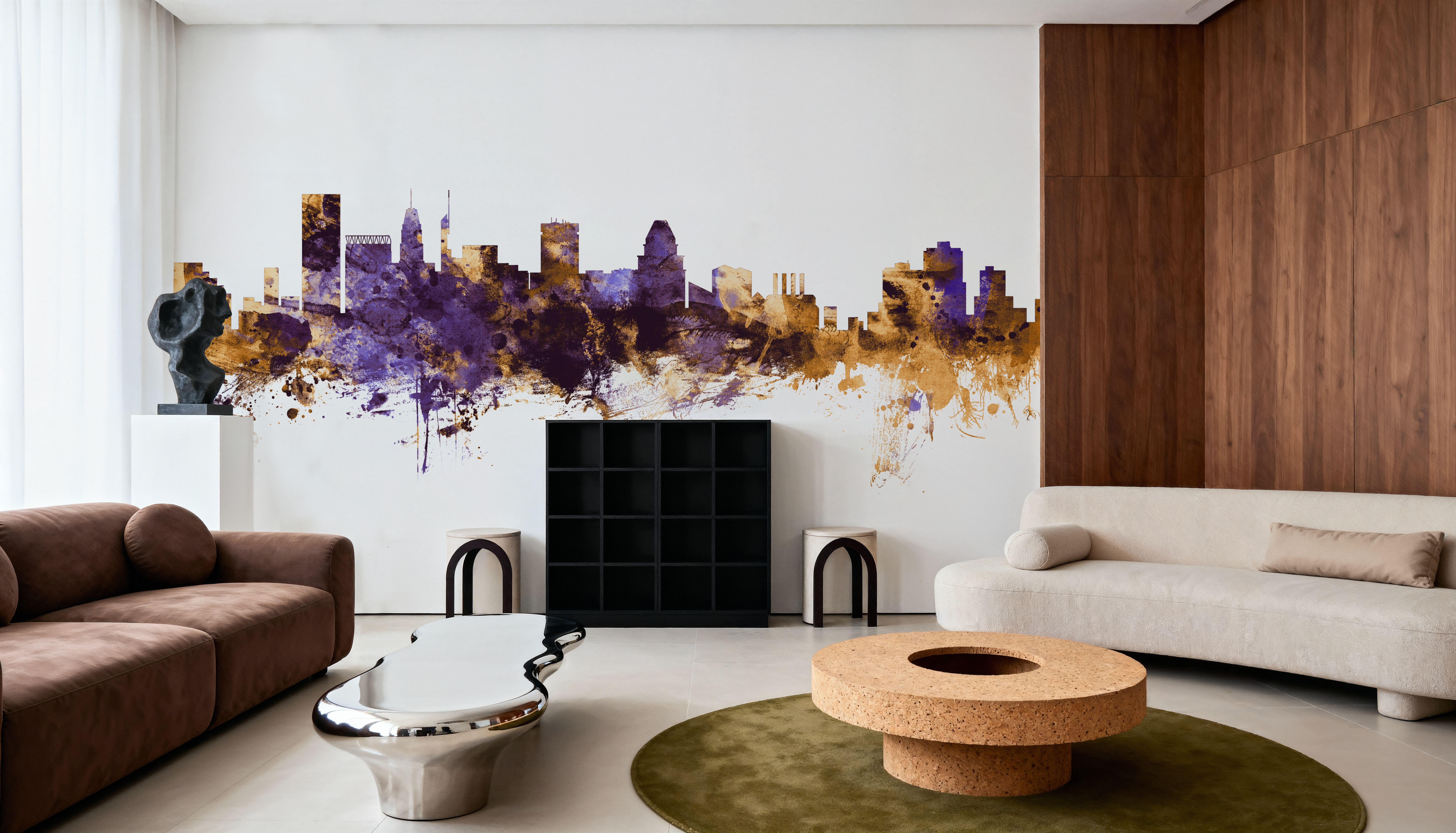 Baltimore Skyline Purple & Gold