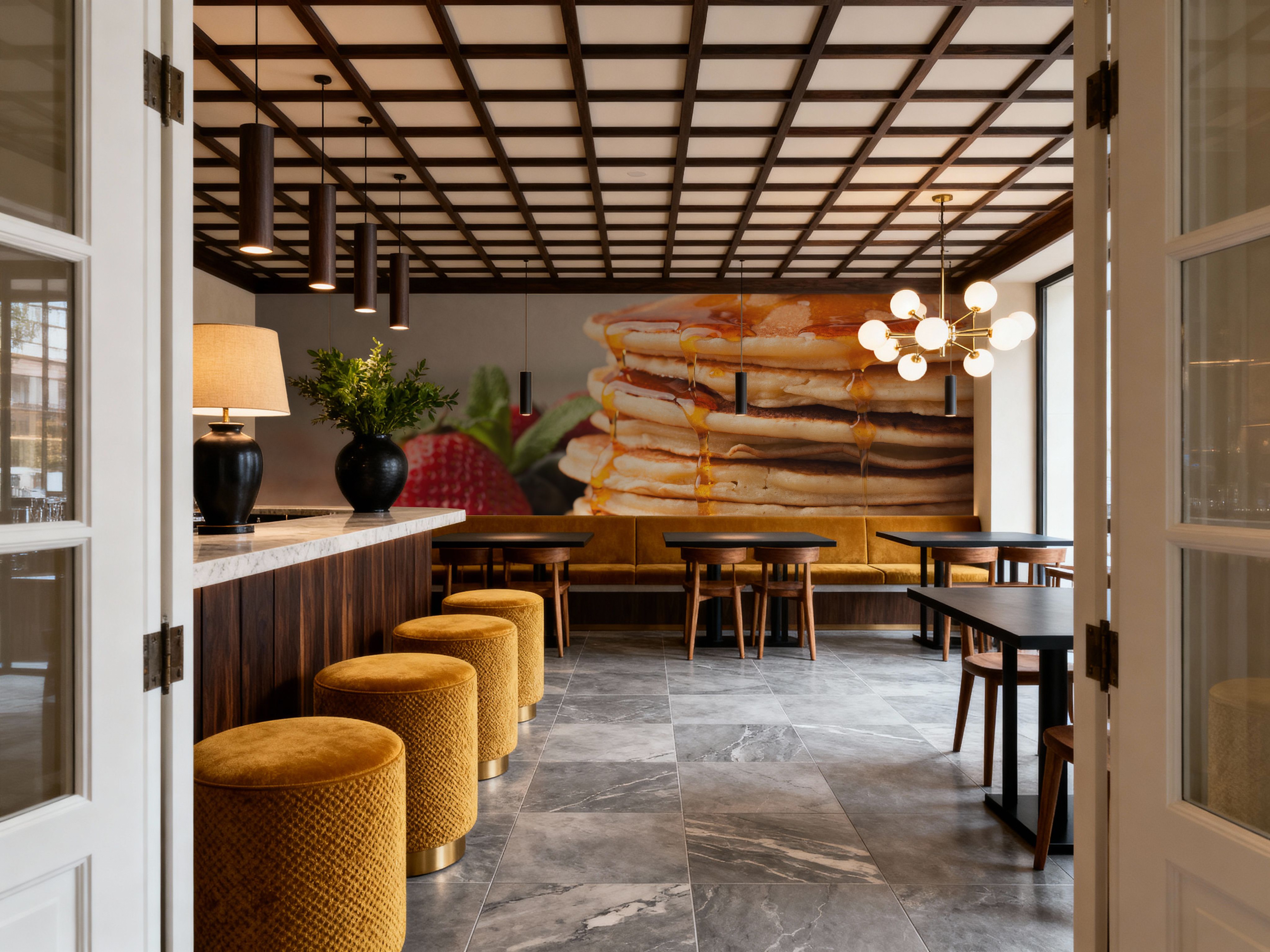 Stack of Pancakes with Syrup