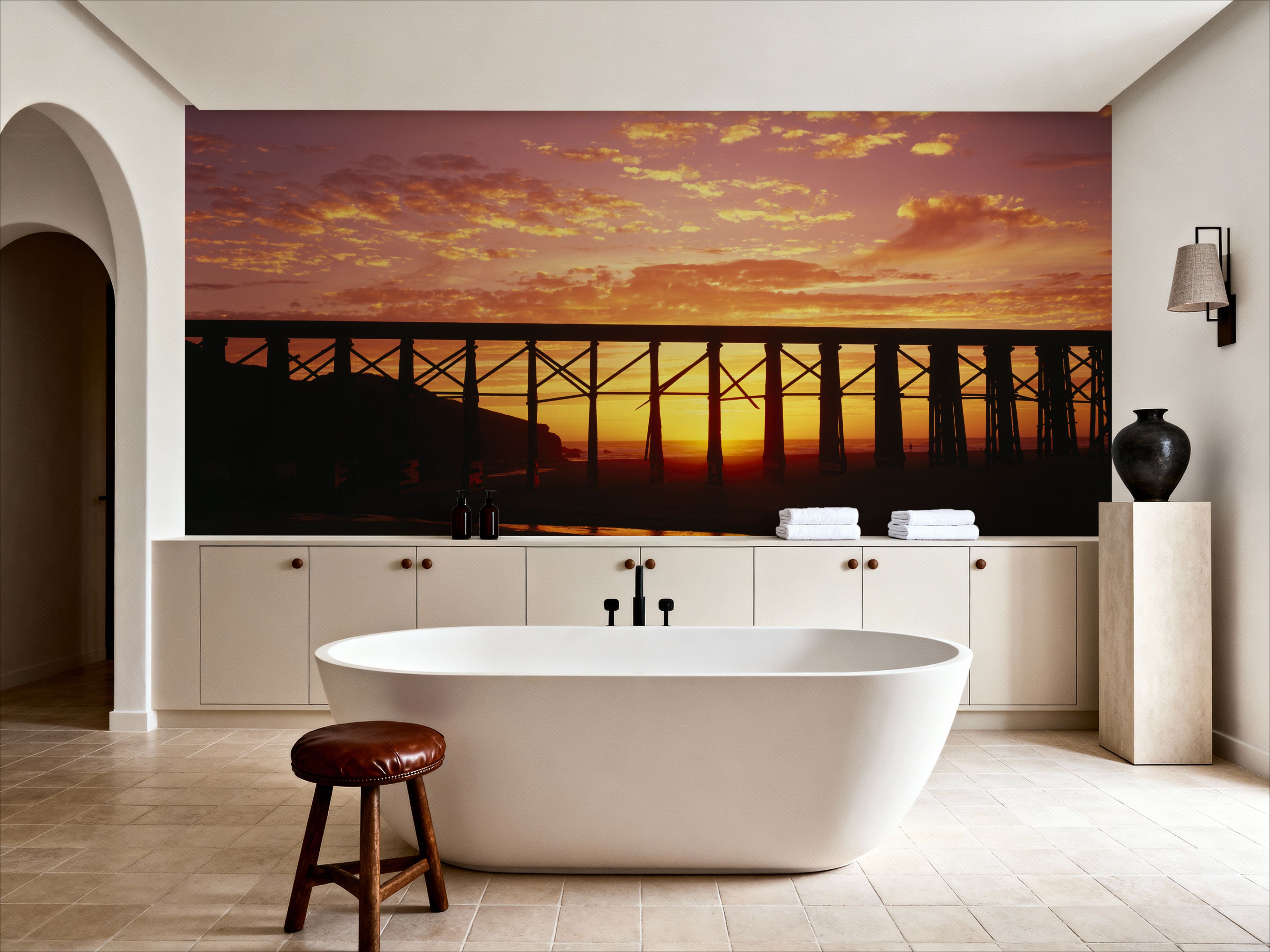 Sunset Pier Silhouette