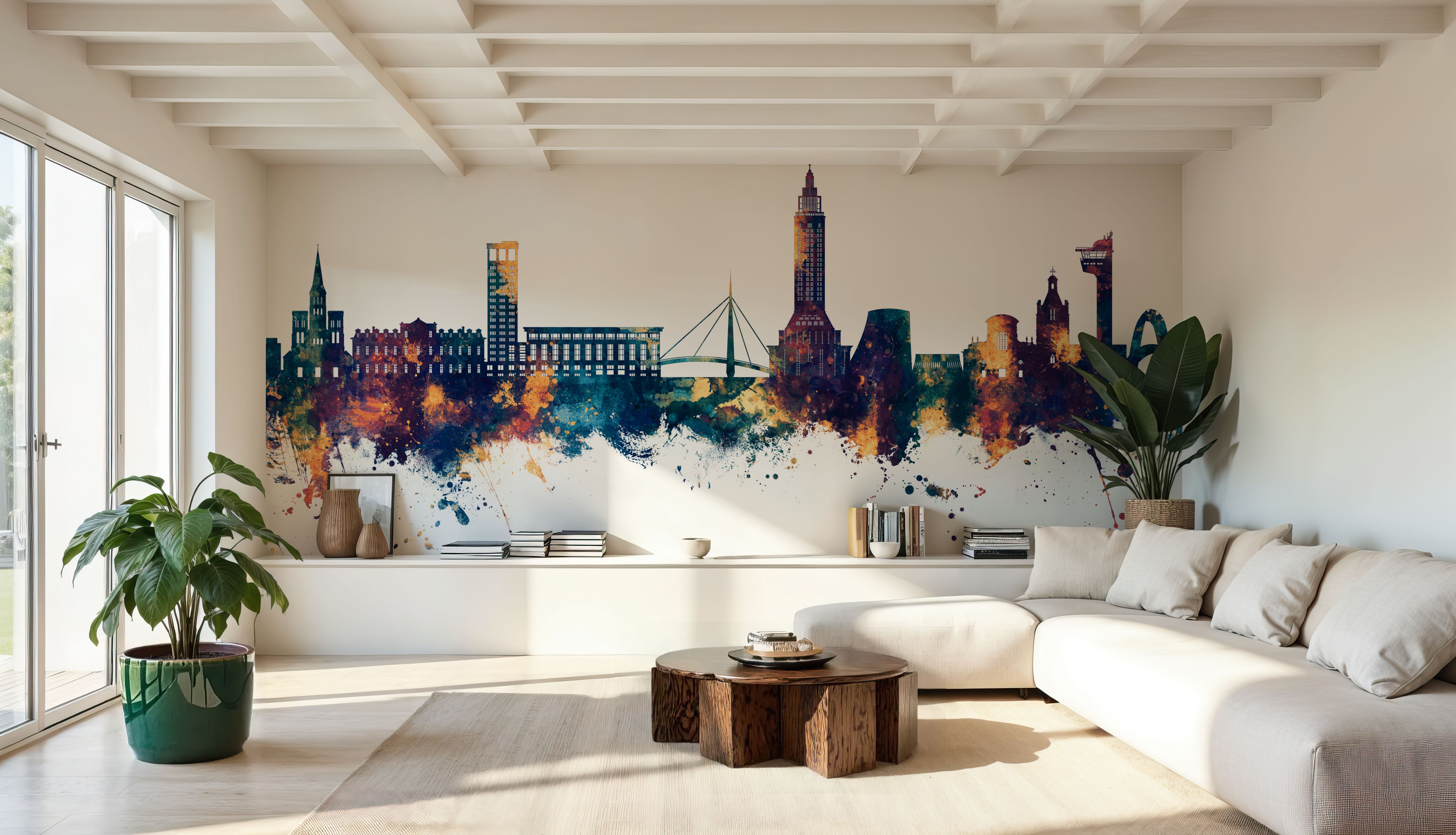 Le Havre France Skyline Blue & Bronze