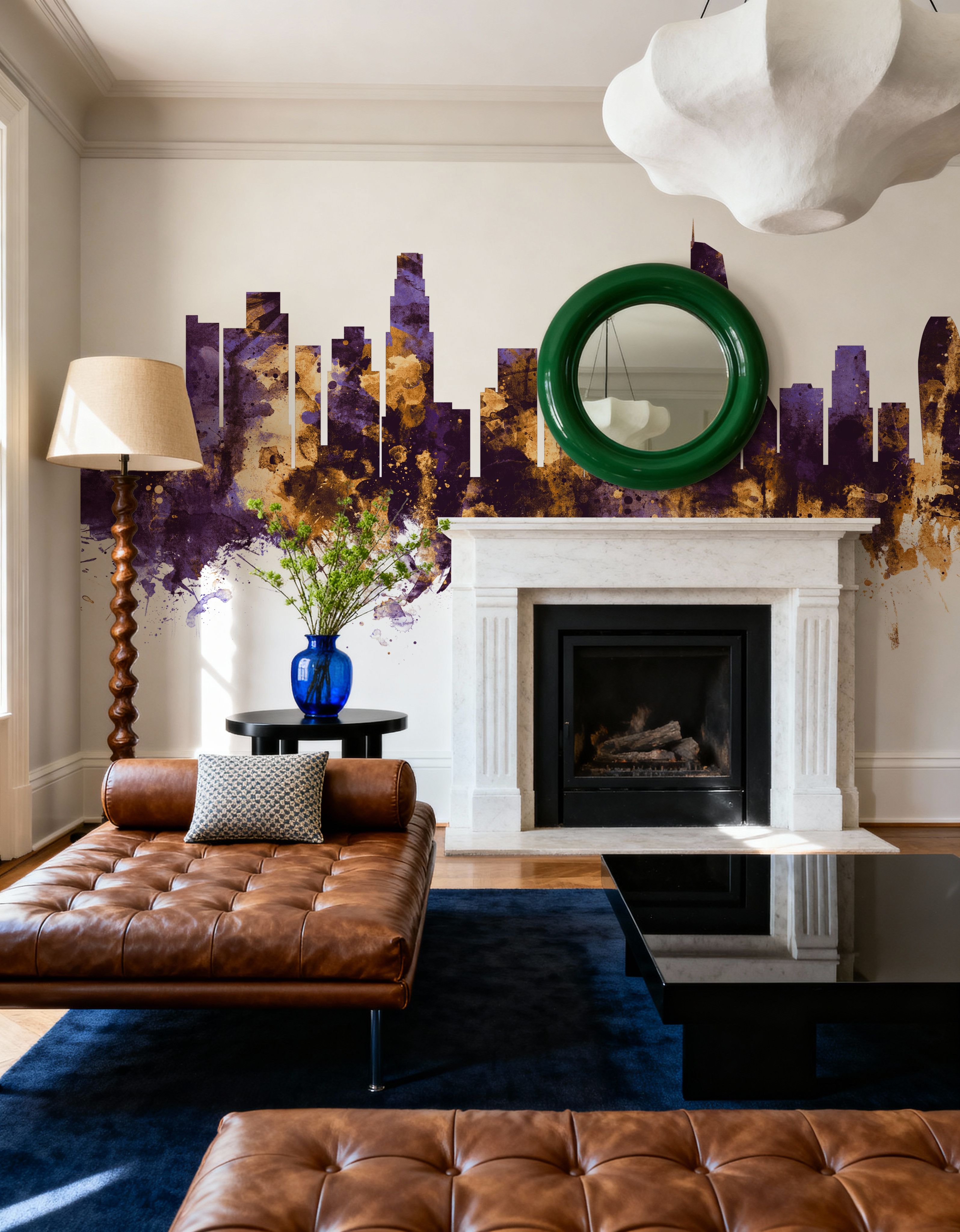 Los Angeles Skyline Purple & Gold