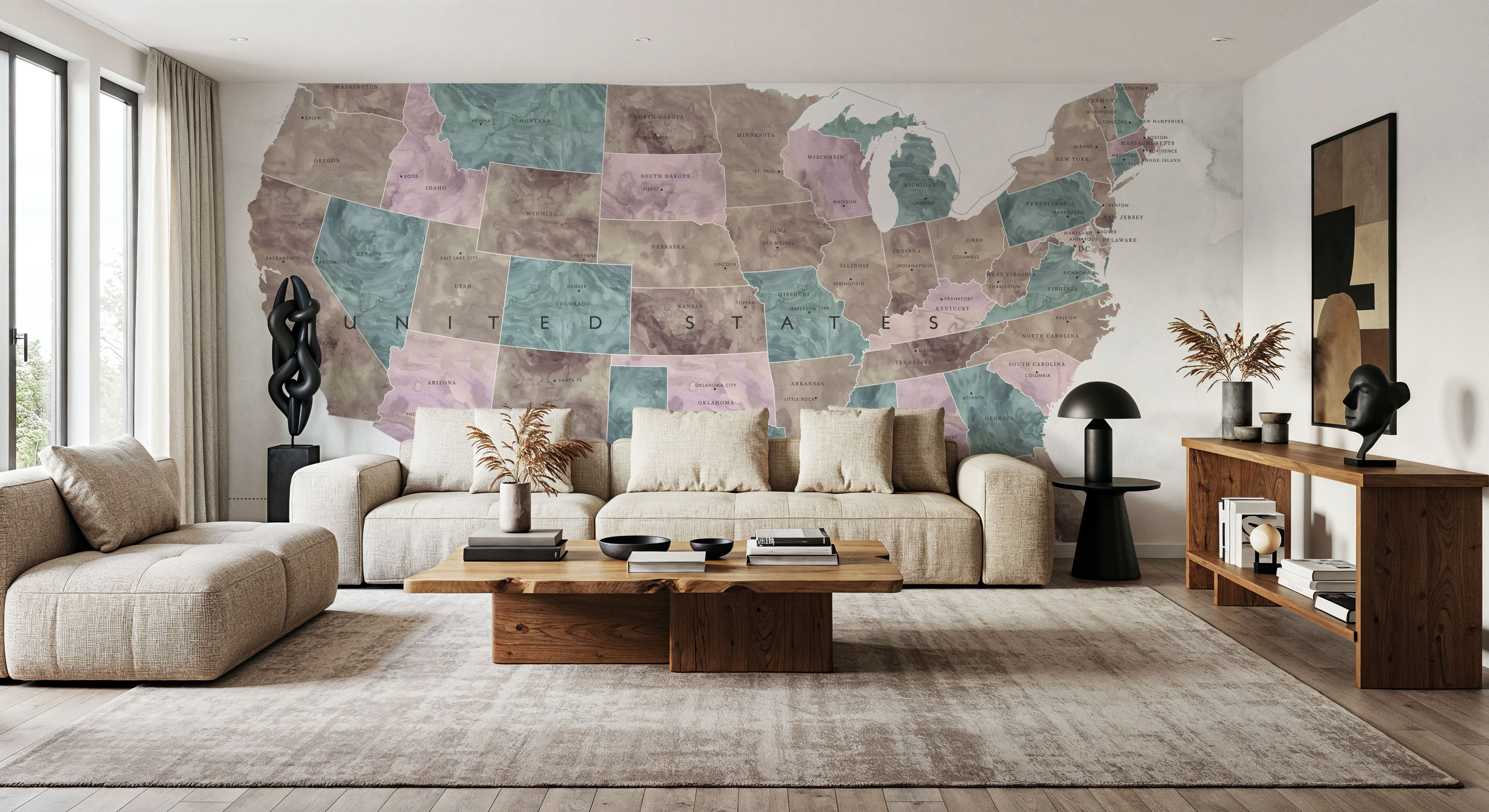 US State Map - Leire Wash