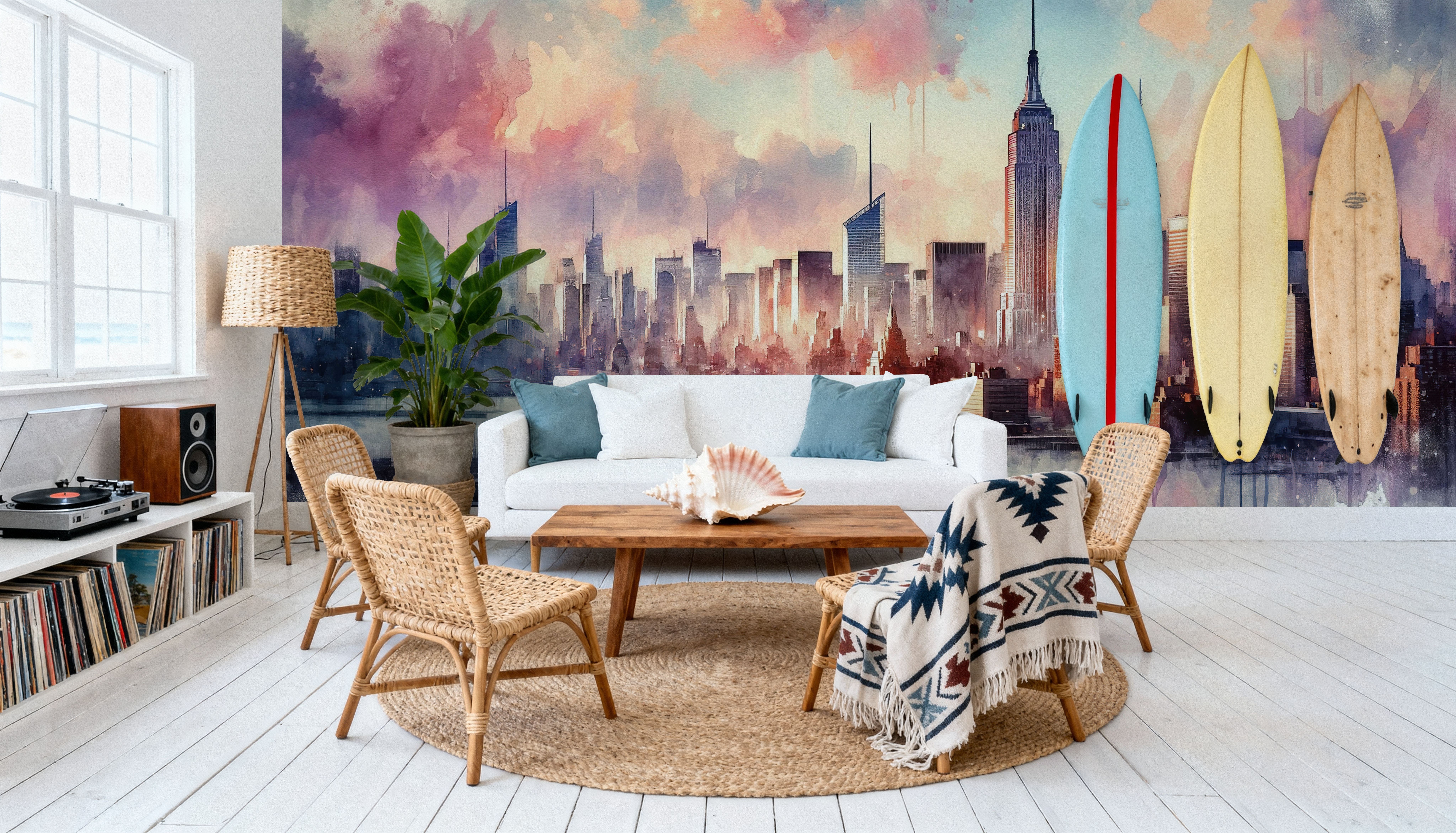 Sunset Hues Over NYC