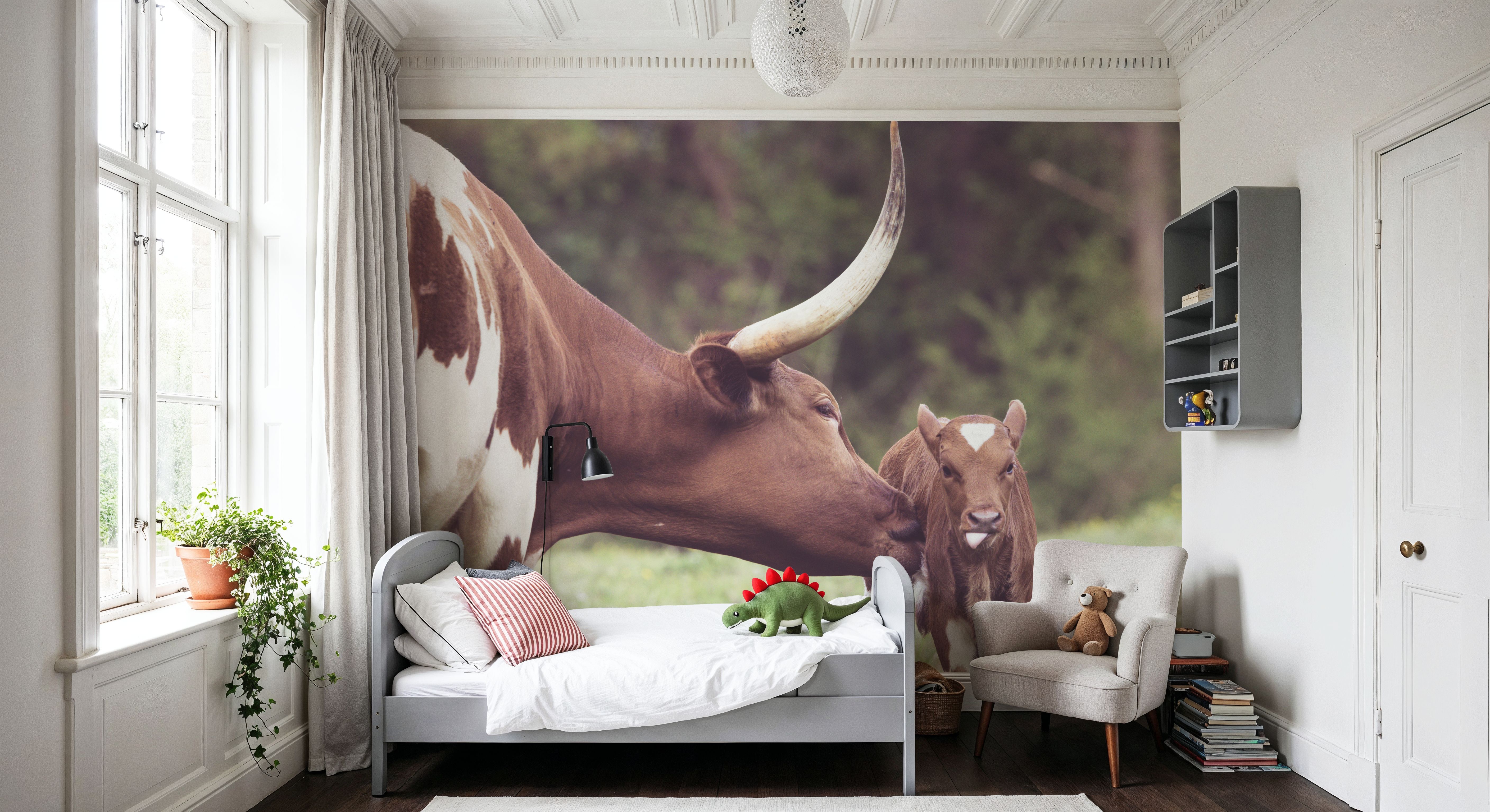 Longhorn Pasture Pair, Carte da parati