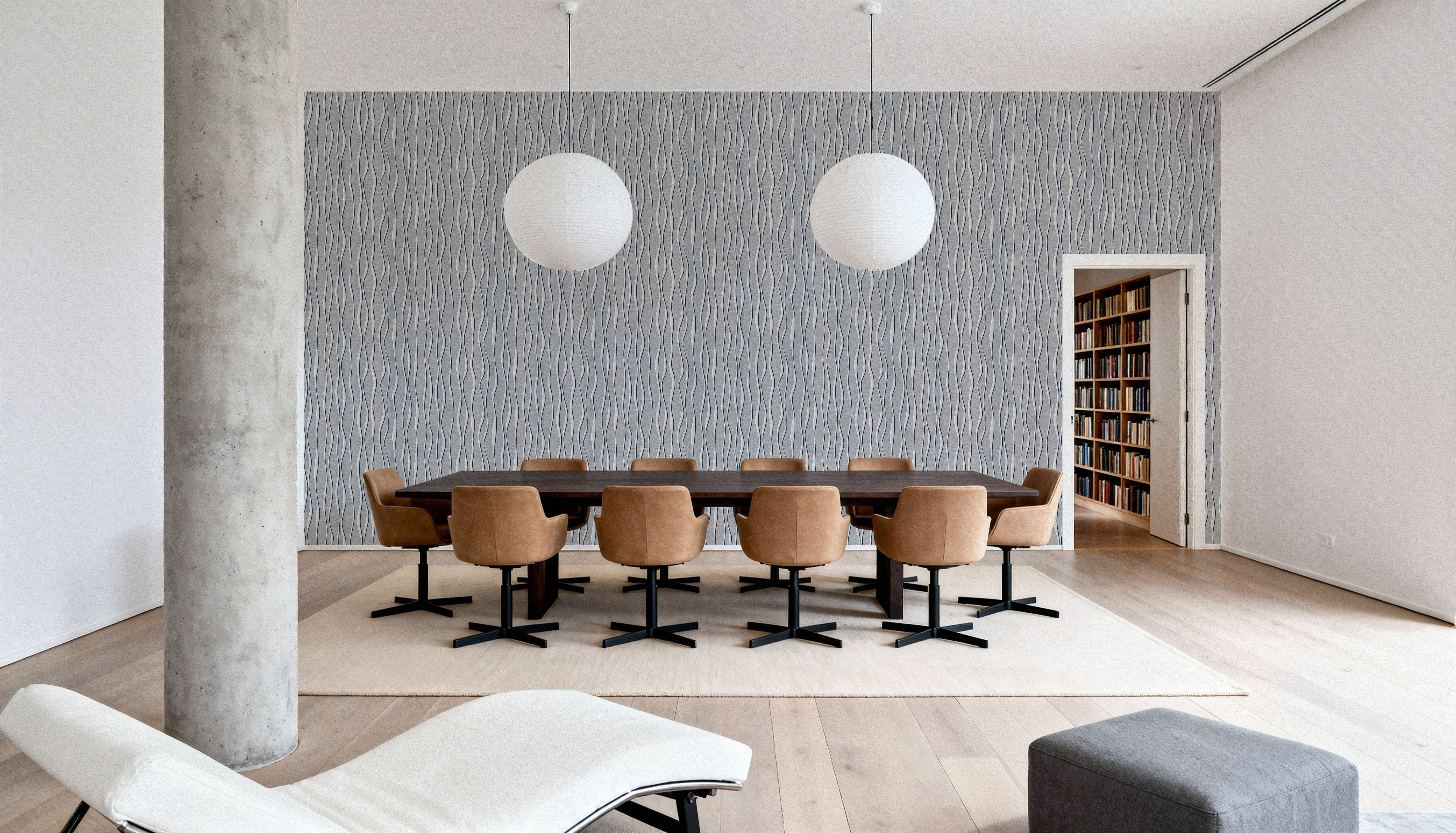 Swaying Lines, Dove Blue