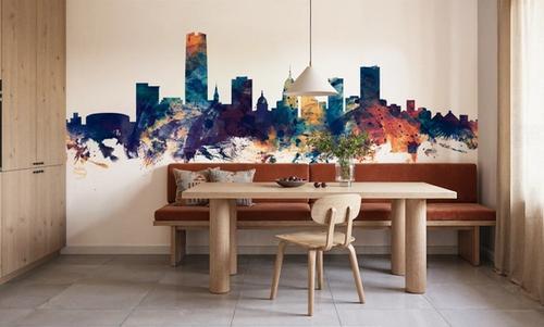 Oklahoma City Skyline Blue & Bronze