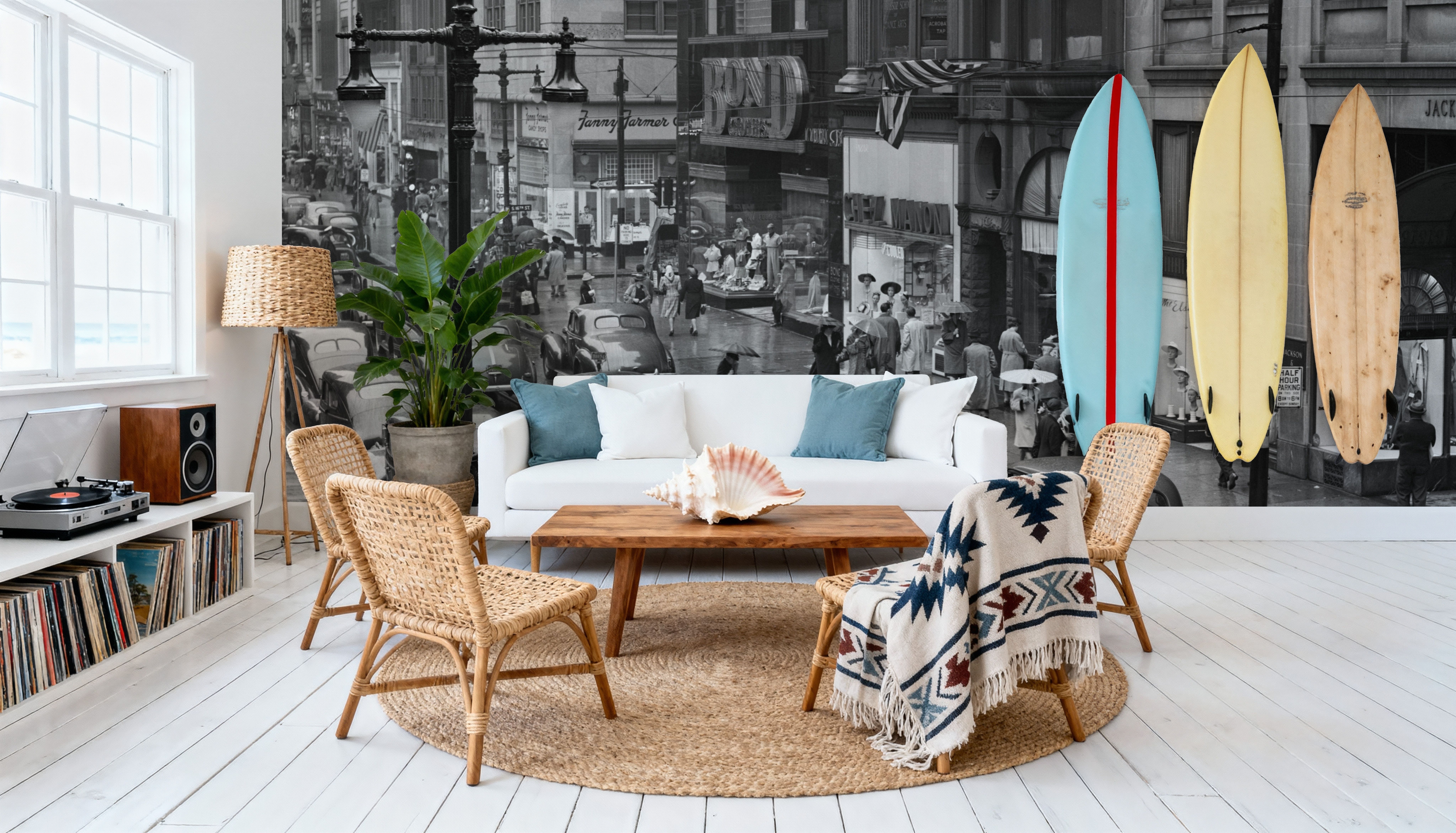 Vintage City Rain, Wallpaper