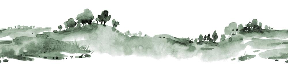 Tranquil Hillside, Forest Green