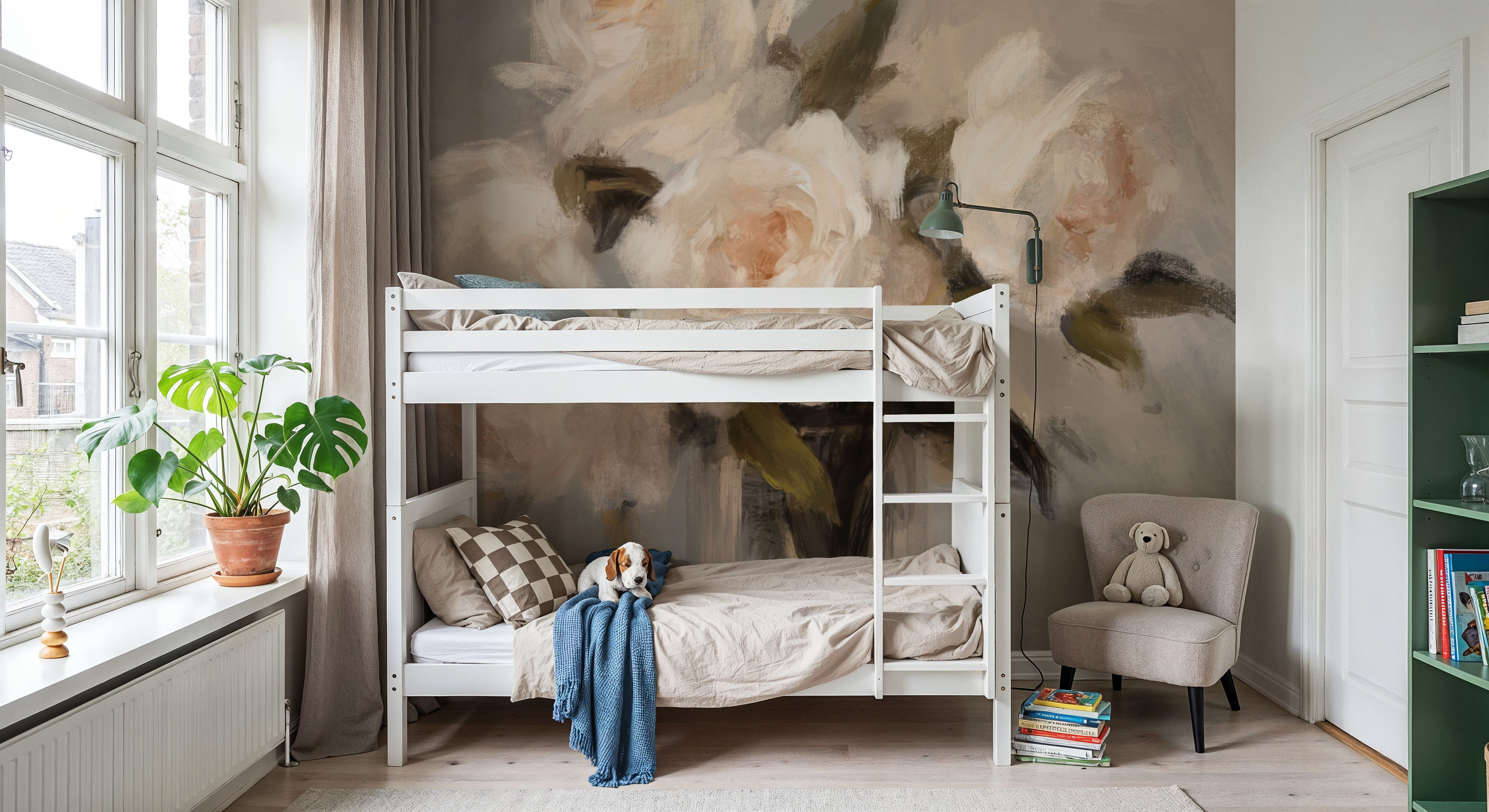 Painterly White Roses, Wallpaper