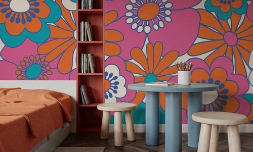 70's Avant Garden, Bright Pink