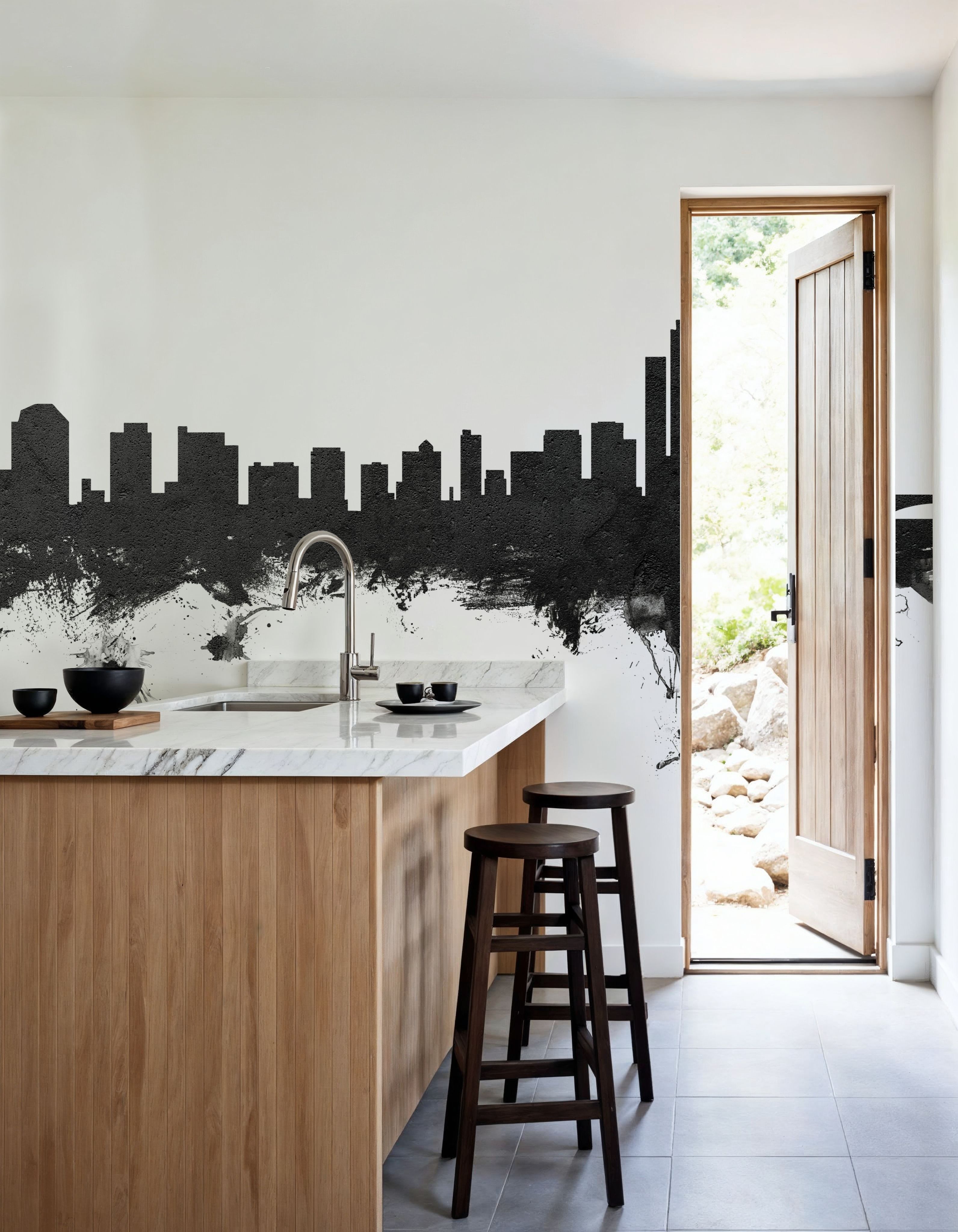 Wilmington Delaware Skyline Black & White