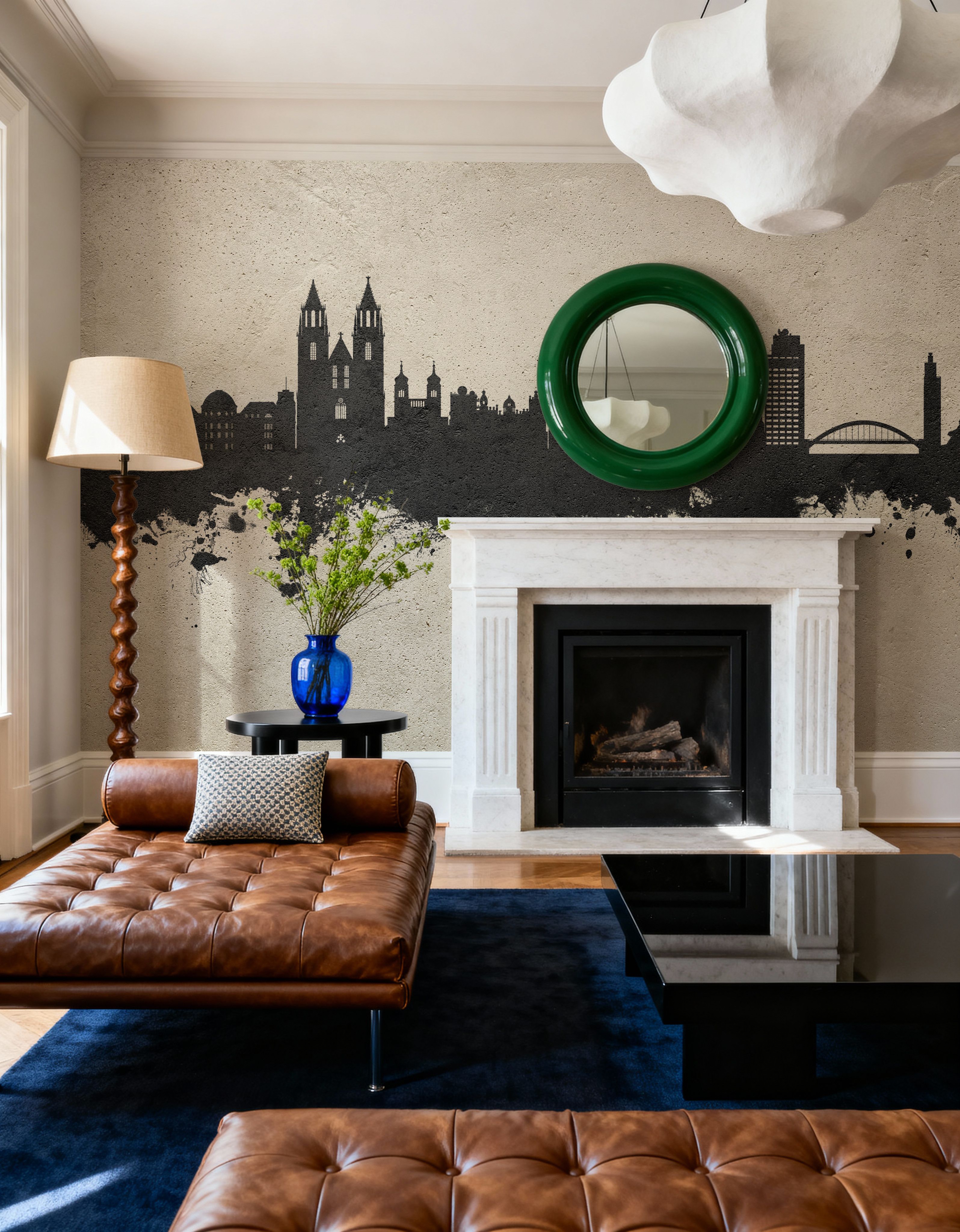 Magdeburg Germany Skyline Concrete