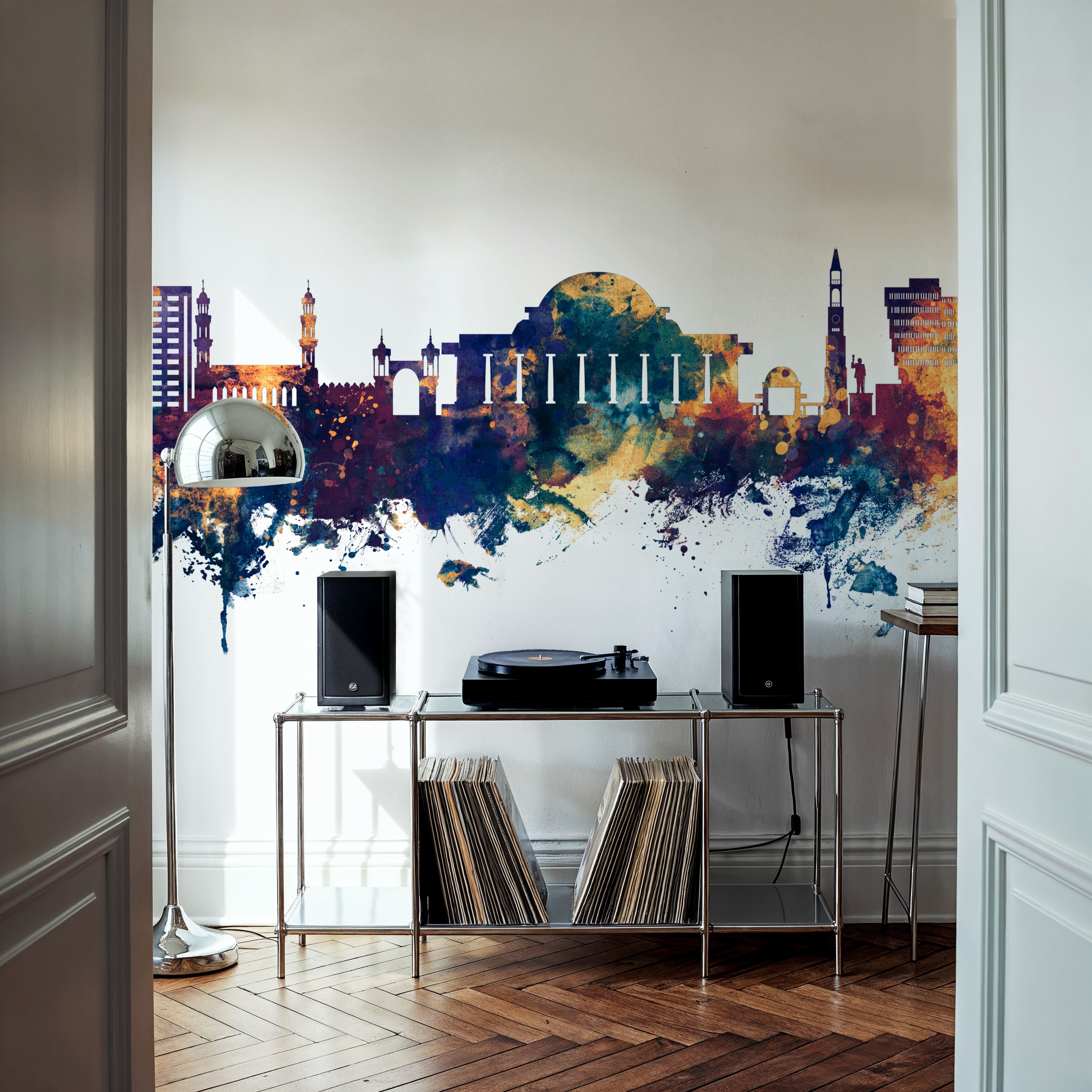Lilongwe Malawi Skyline Blue & Bronze