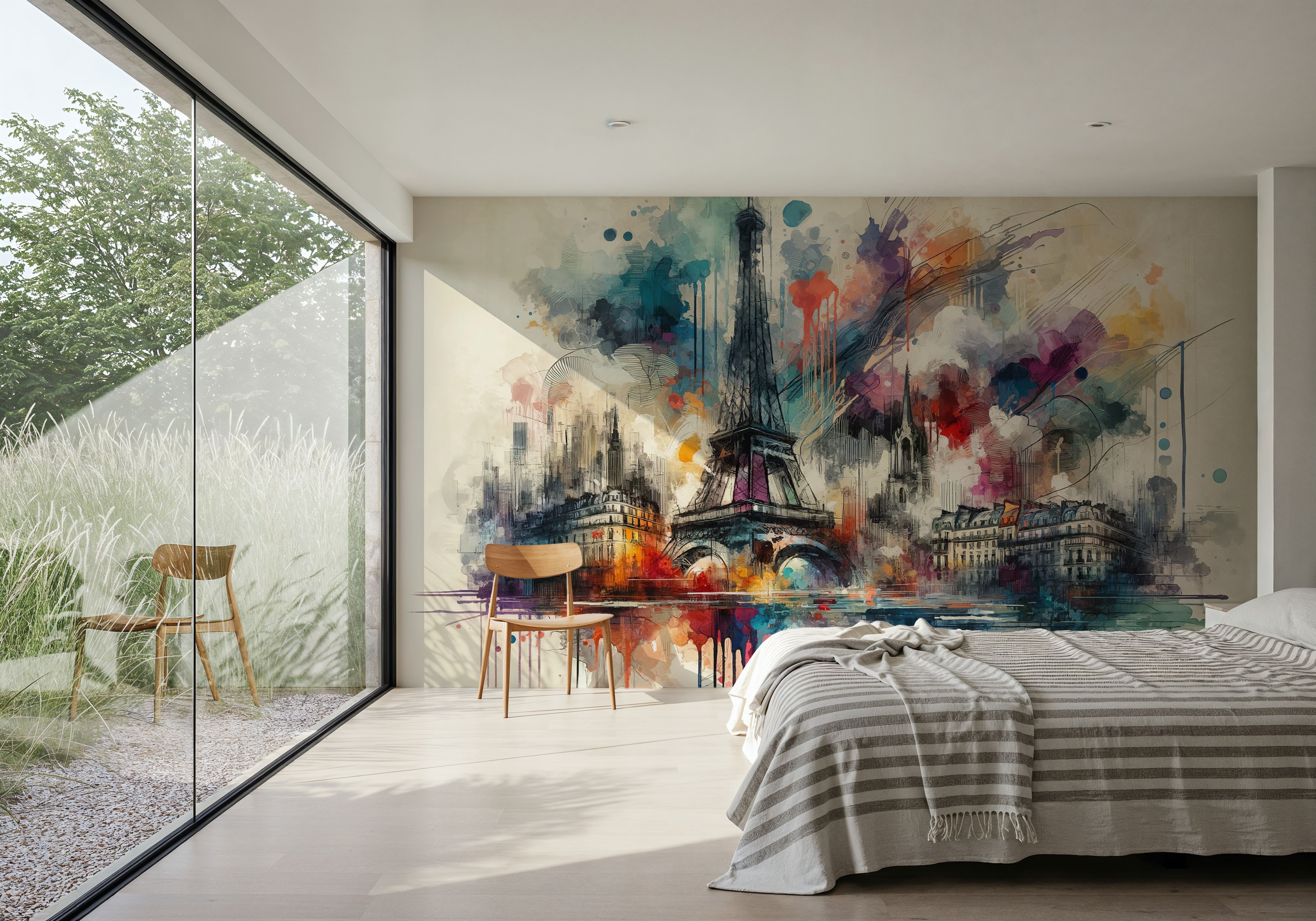 Watercolor Skyline Paris II